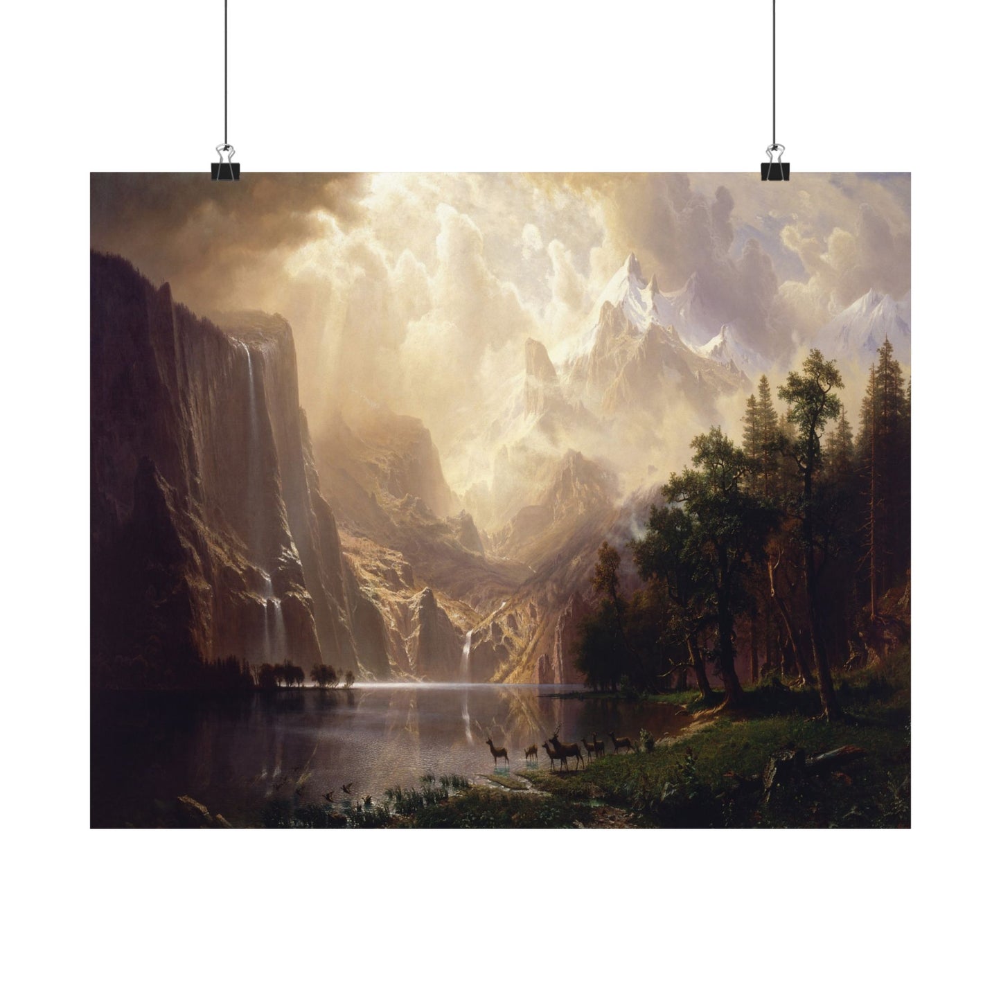 Bierstadt, Albert - Among the Sierra Nevada, California (1868) - Satin Posters