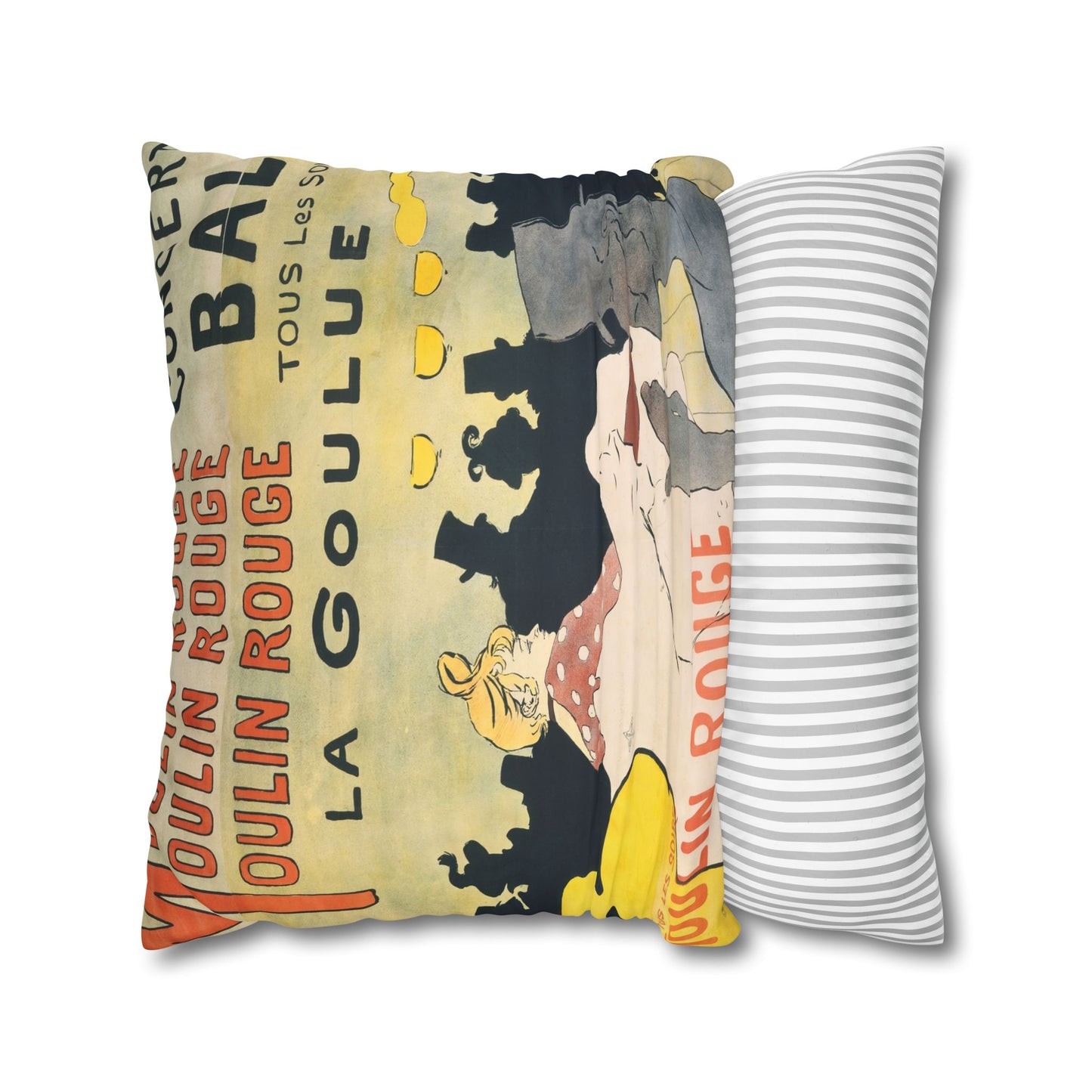 Toulouse-Lautrec, Henri - Moulin Rouge - La Goulue (1891) - Suede Square Pillowcase