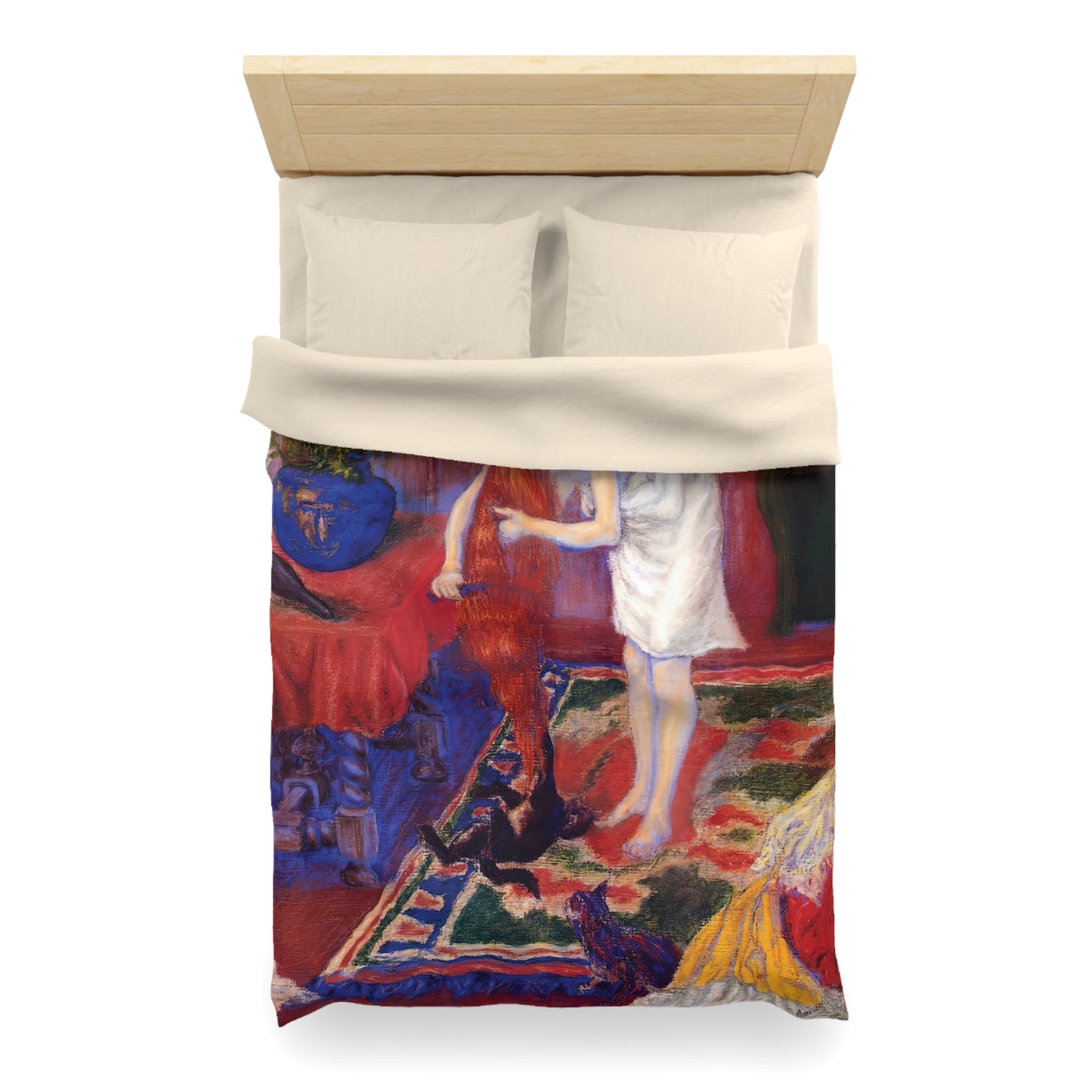 Ranson, Paul - The Golden Head of Hair (1909) - Microfiber Duvet Cover