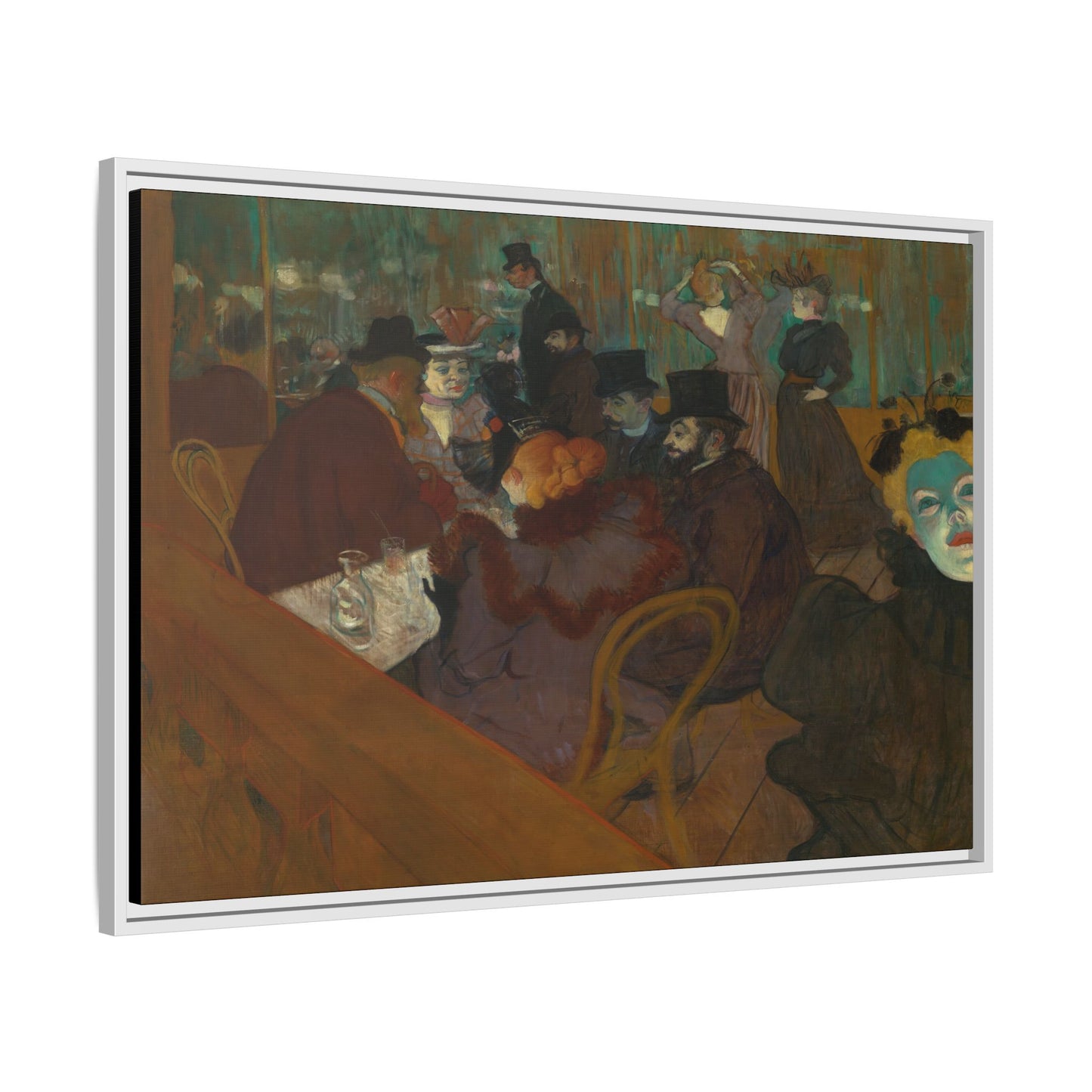 Toulouse-Lautrec, Henri - At the Moulin Rouge (1892) - Matte Canvas, Framed