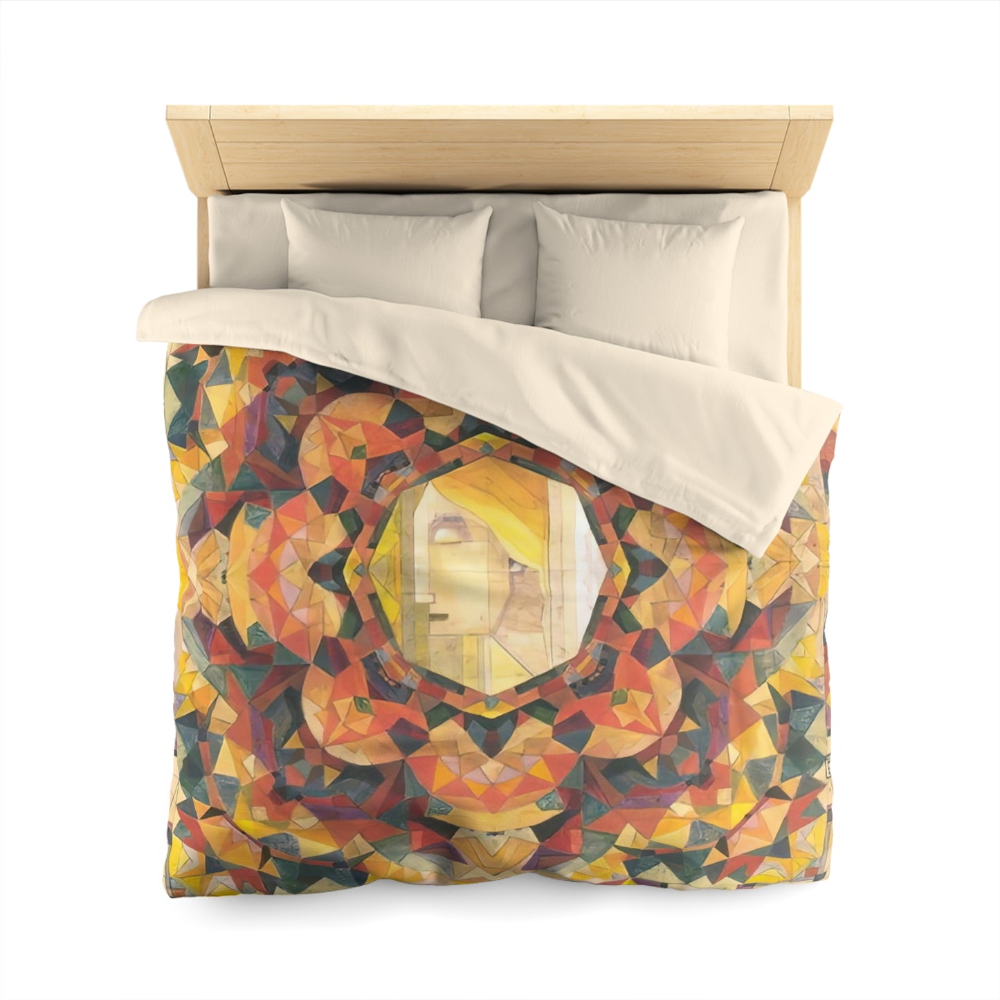 Filiger, Charles - Woman’s Head with Closed Eyes (1893) - Microfiber Duvet Cover