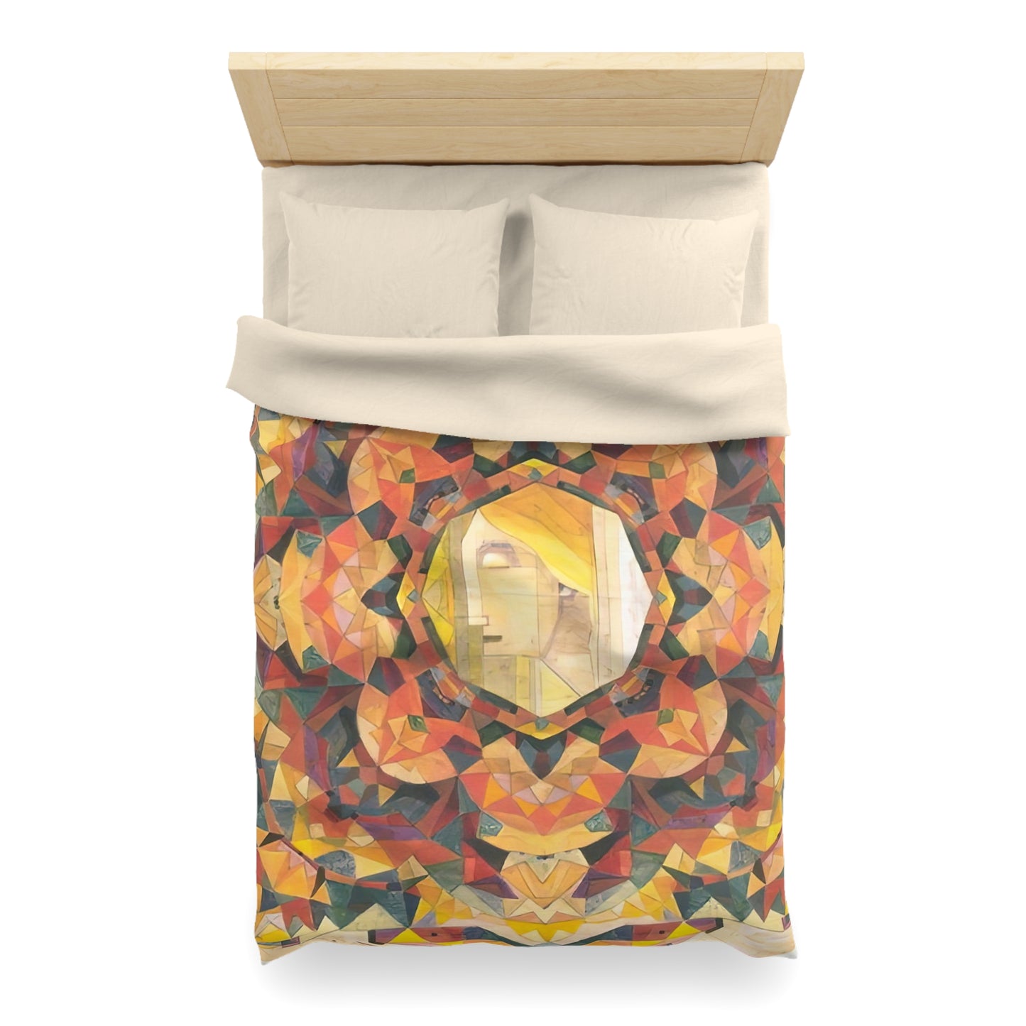Filiger, Charles - Woman’s Head with Closed Eyes (1893) - Microfiber Duvet Cover