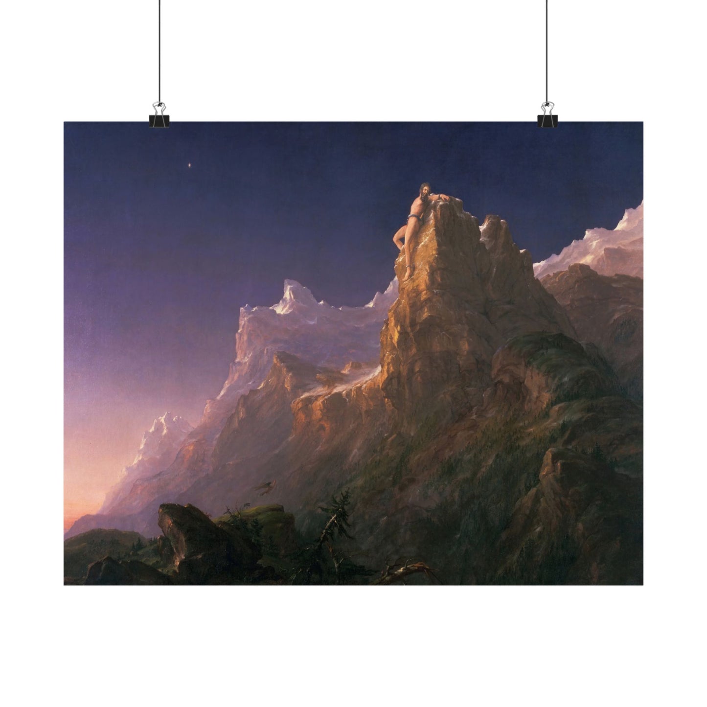 Cole. Thomas - Prometheus Bound (1848) - Satin Posters