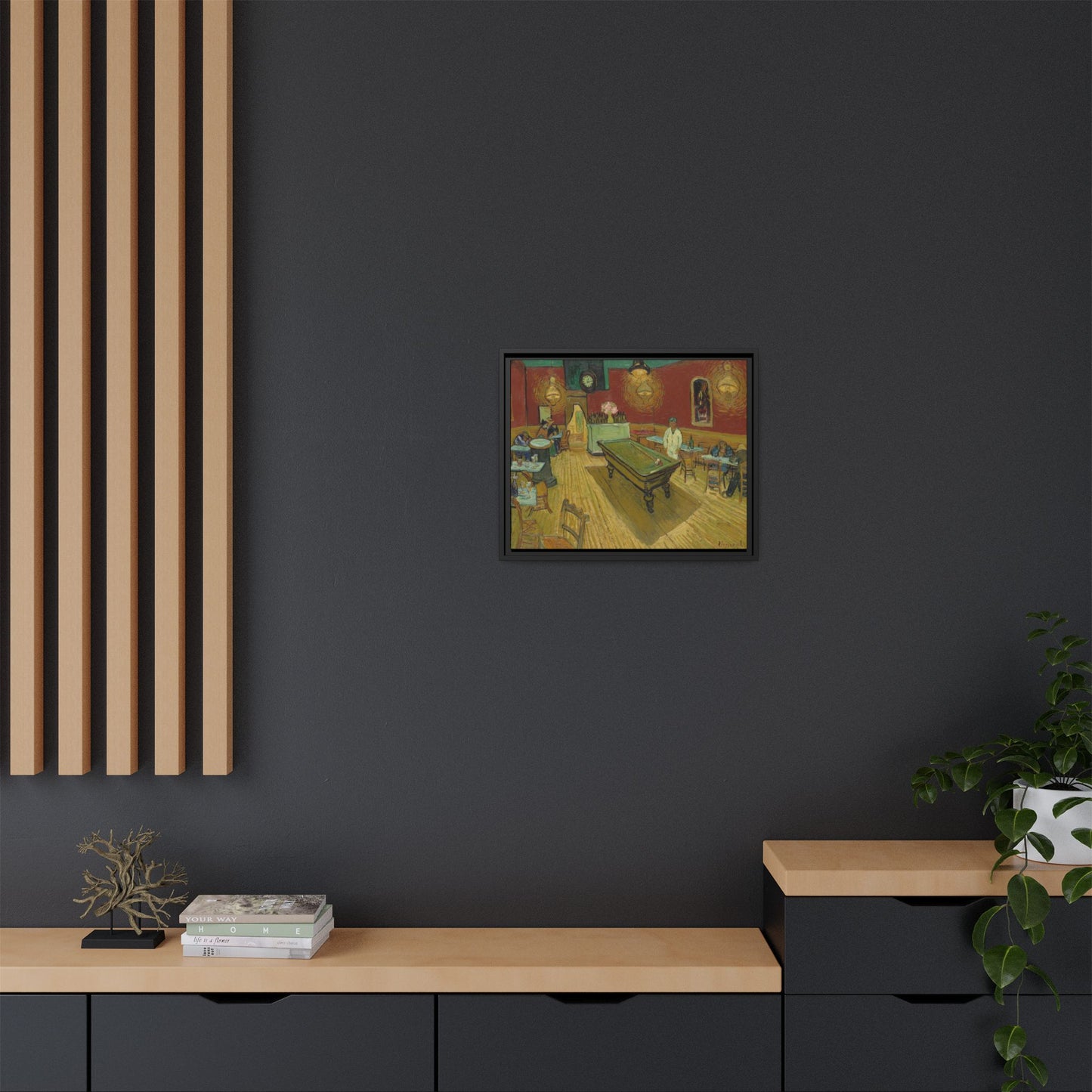 Van Gogh, Vincent - The Night Cafe (1888) - Matte Canvas, Framed