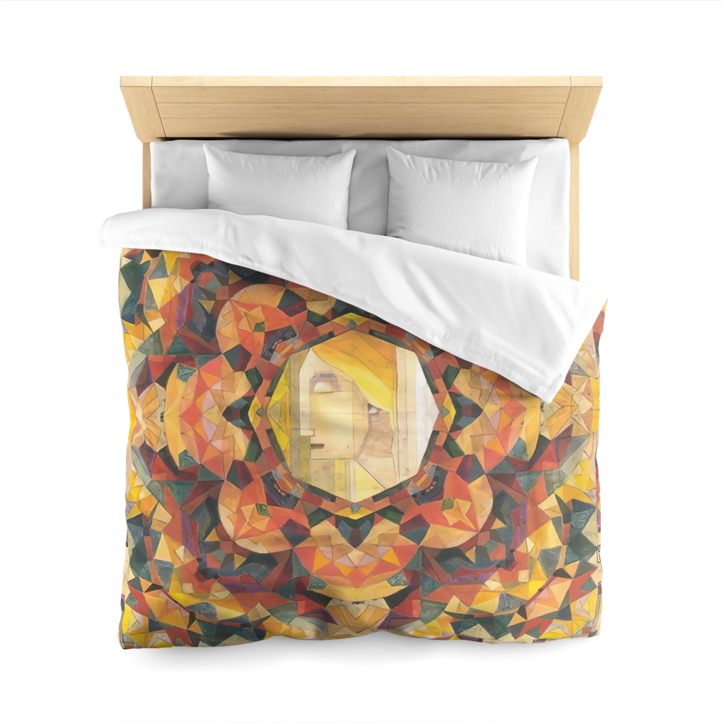 Filiger, Charles - Woman’s Head with Closed Eyes (1893) - Microfiber Duvet Cover