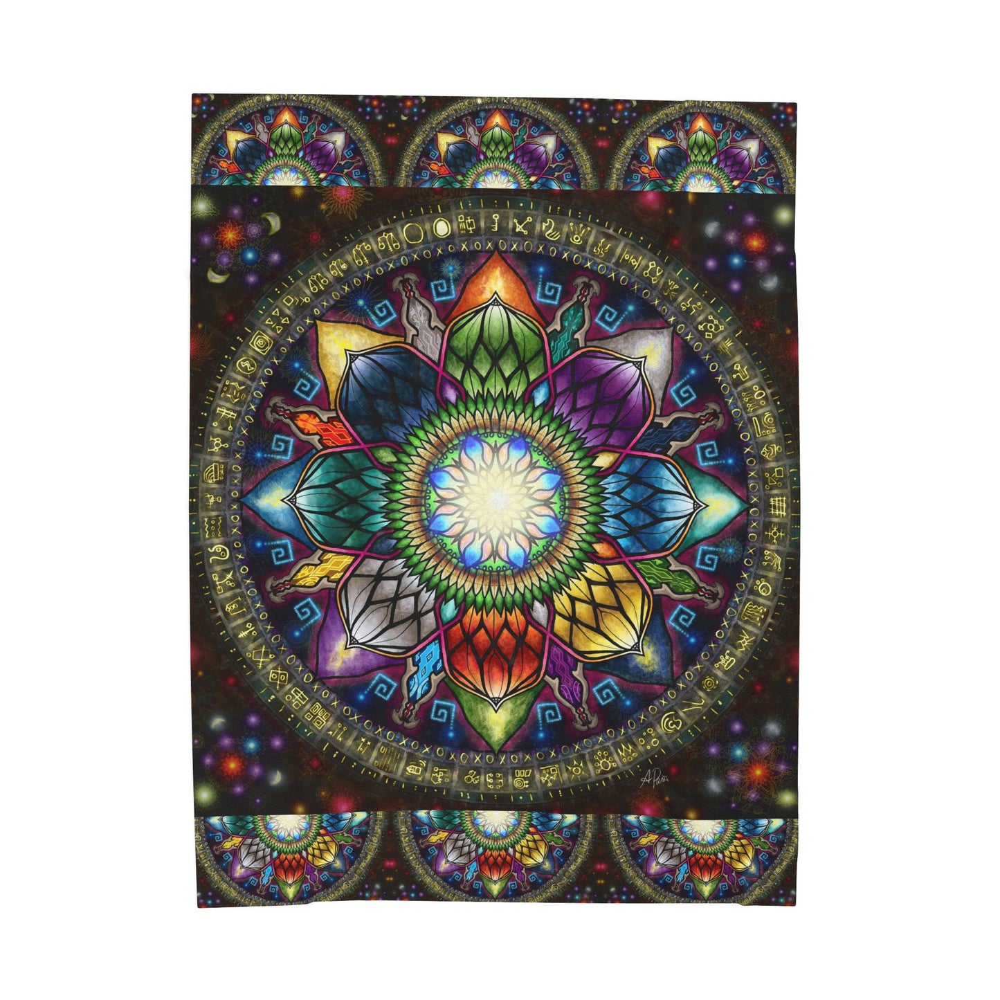 Pacio, Adam - Mystic Jewel Mandala - Velveteen Plush Blanket