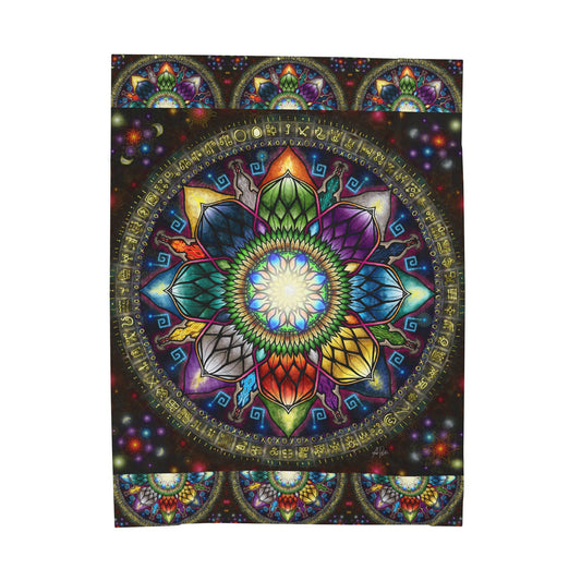 Pacio, Adam - Mystic Jewel Mandala - Velveteen Plush Blanket