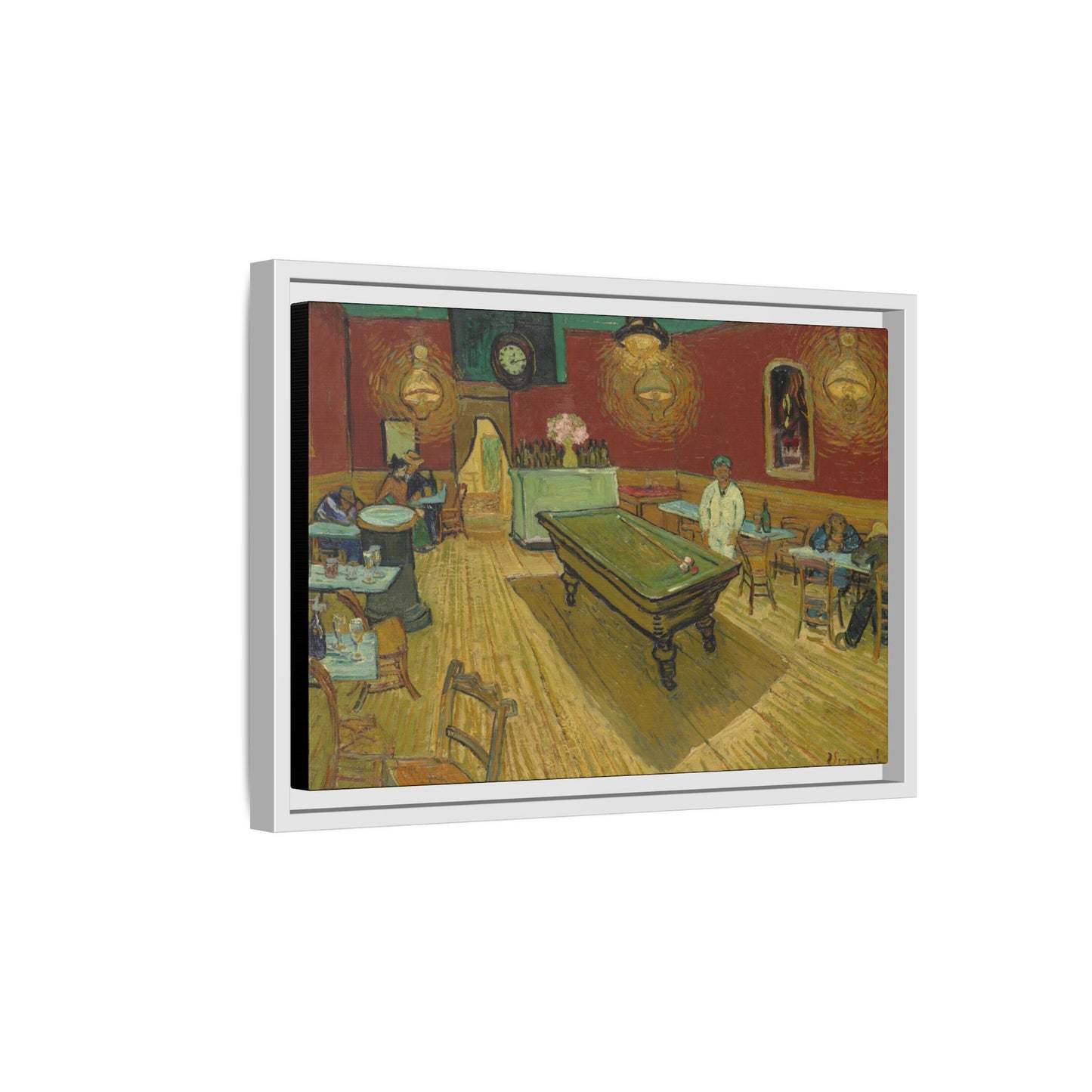 Van Gogh, Vincent - The Night Cafe (1888) - Matte Canvas, Framed