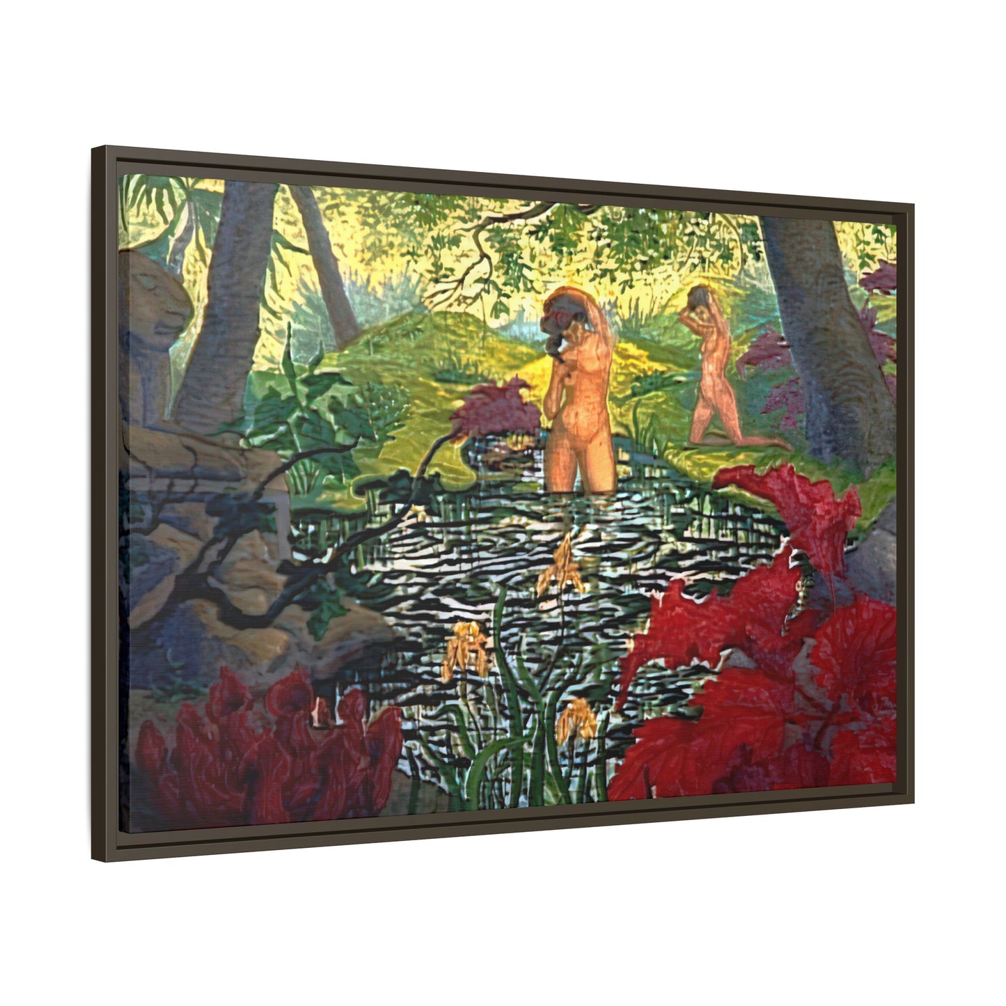 Ranson, Paul - The Lotus Bather (1906) - Matte Canvas, Framed
