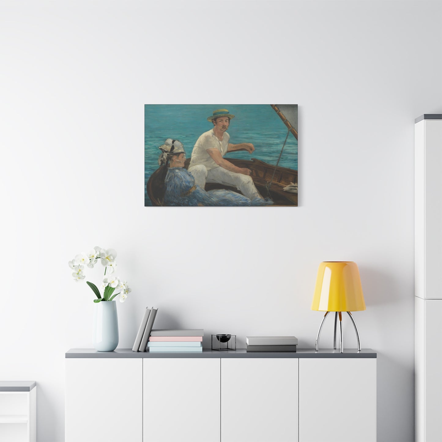 Manet, Édouard - Boating (1874) - Canvas Block, unframed