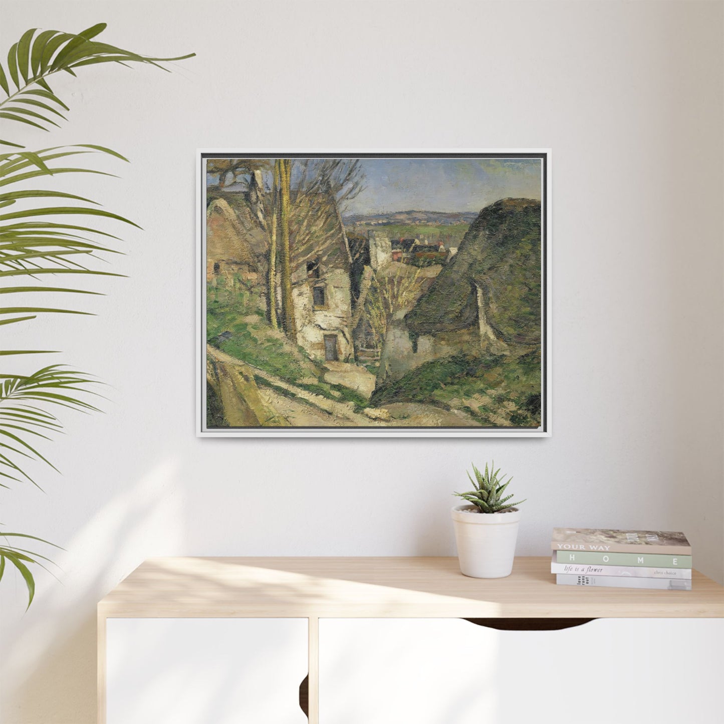 Cézanne, Paul - The House of the Hanged Man, Auvers-sur-Oise (1874) - Matte Canvas, Framed