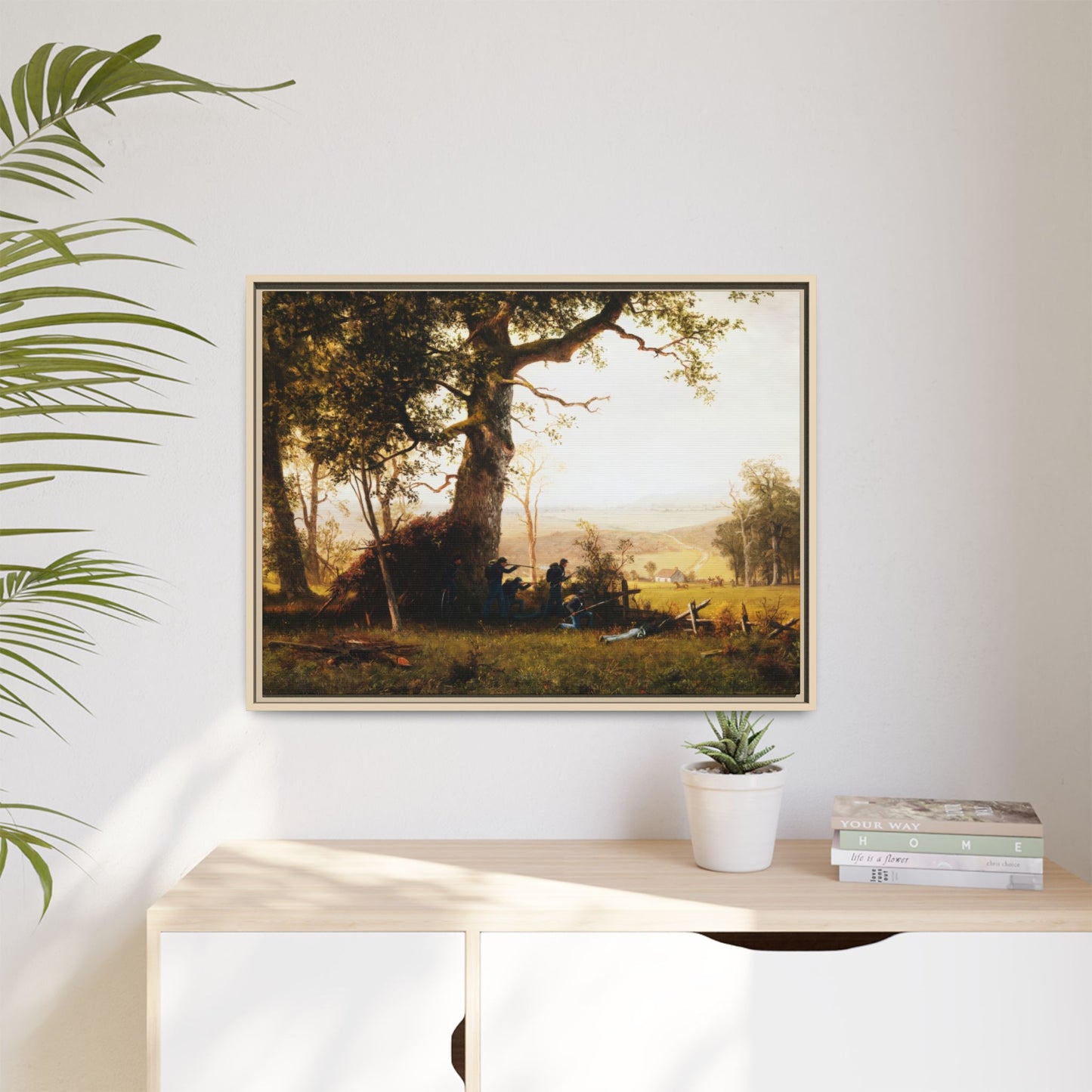 Bierstadt, Albert -  Guerrilla Warfare (1861) - Matte Canvas, Framed