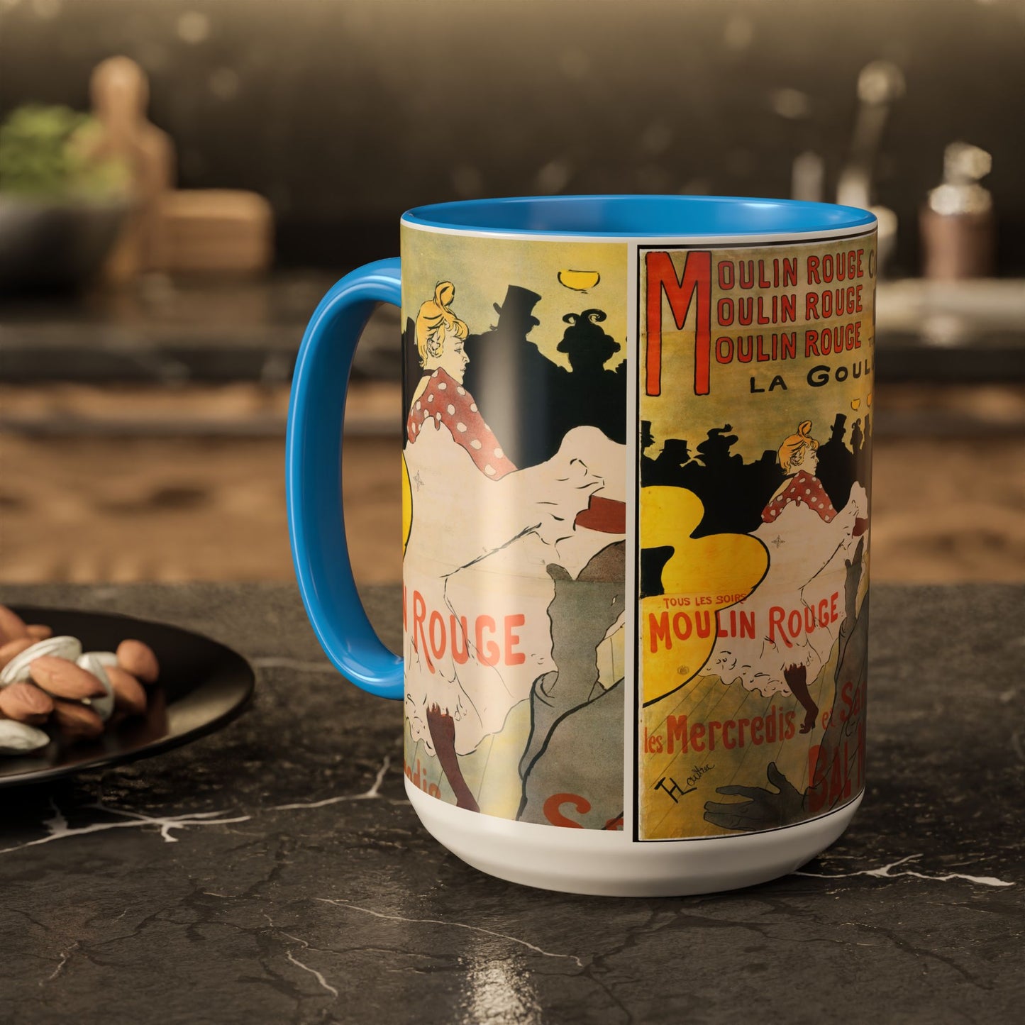 Toulouse-Lautrec, Henri - Moulin Rouge - La Goulue (1891) - Colorful Accent Mugs