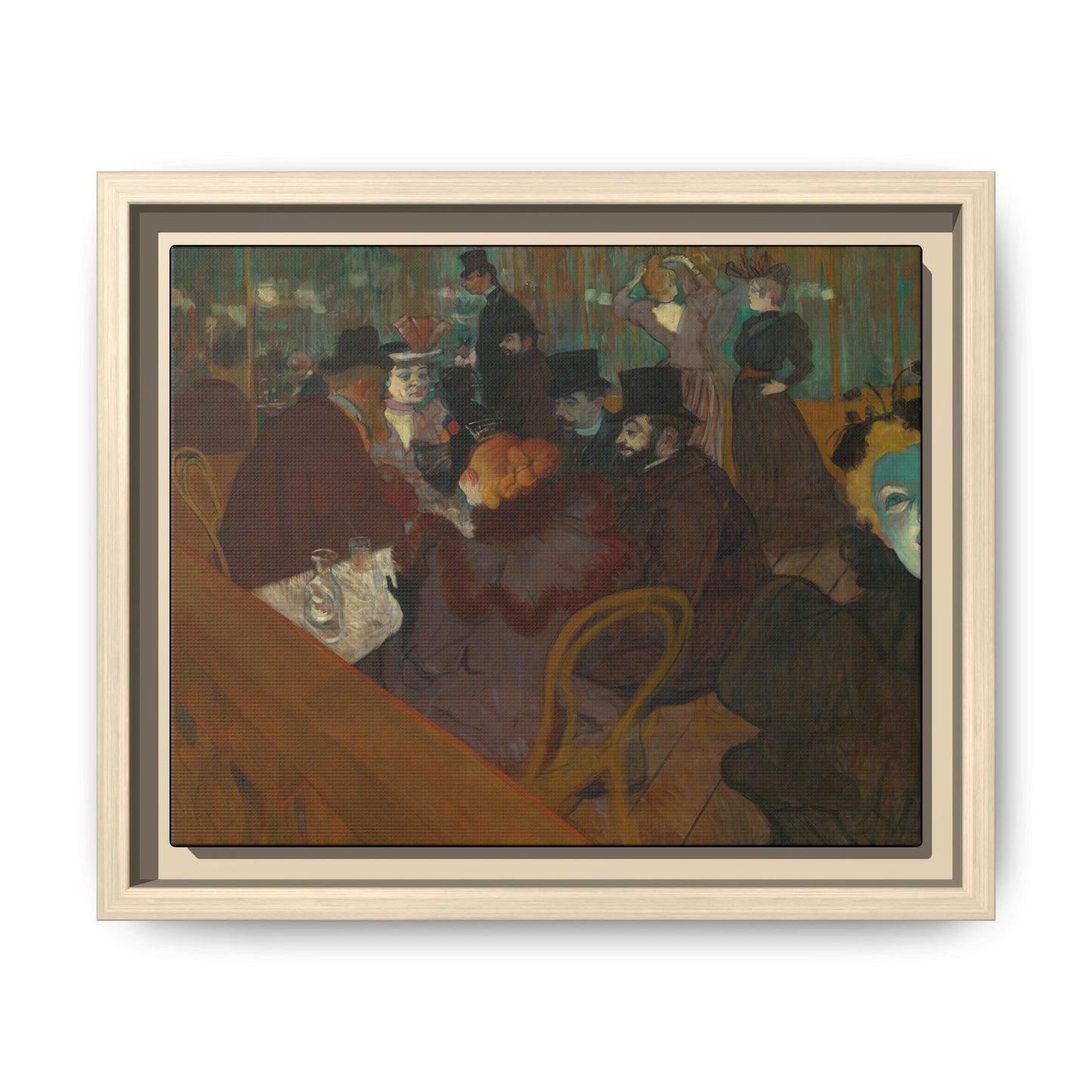Toulouse-Lautrec, Henri - At the Moulin Rouge (1892) - Matte Canvas, Framed