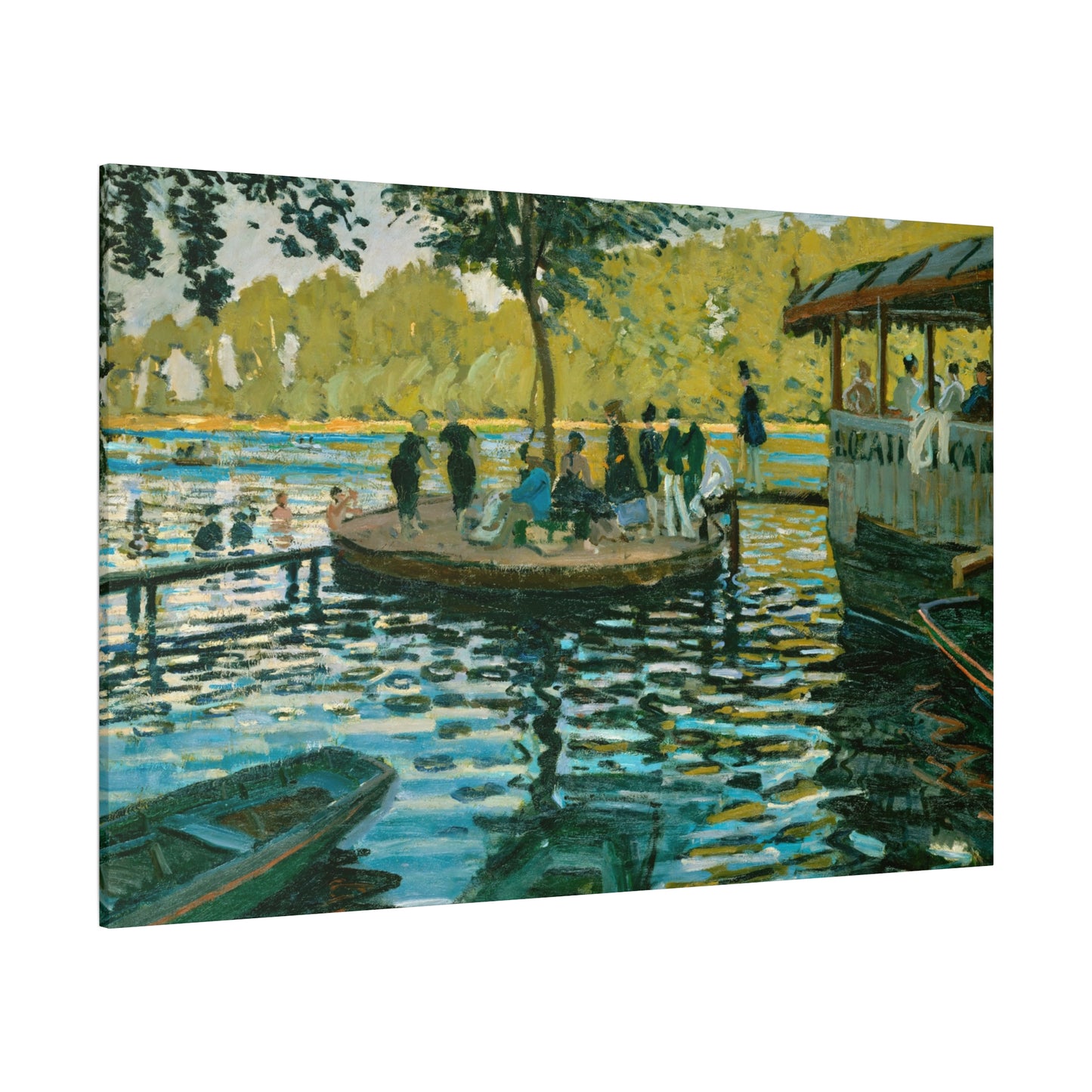 Monet, Claude - La Grenouillere (1869) - Canvas Block, unframed