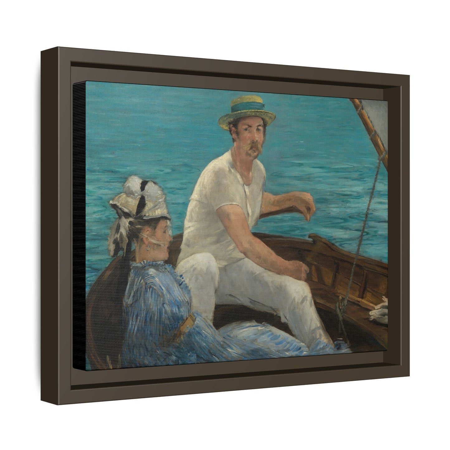 Manet, Édouard - Boating (1874) - Matte Canvas, Framed