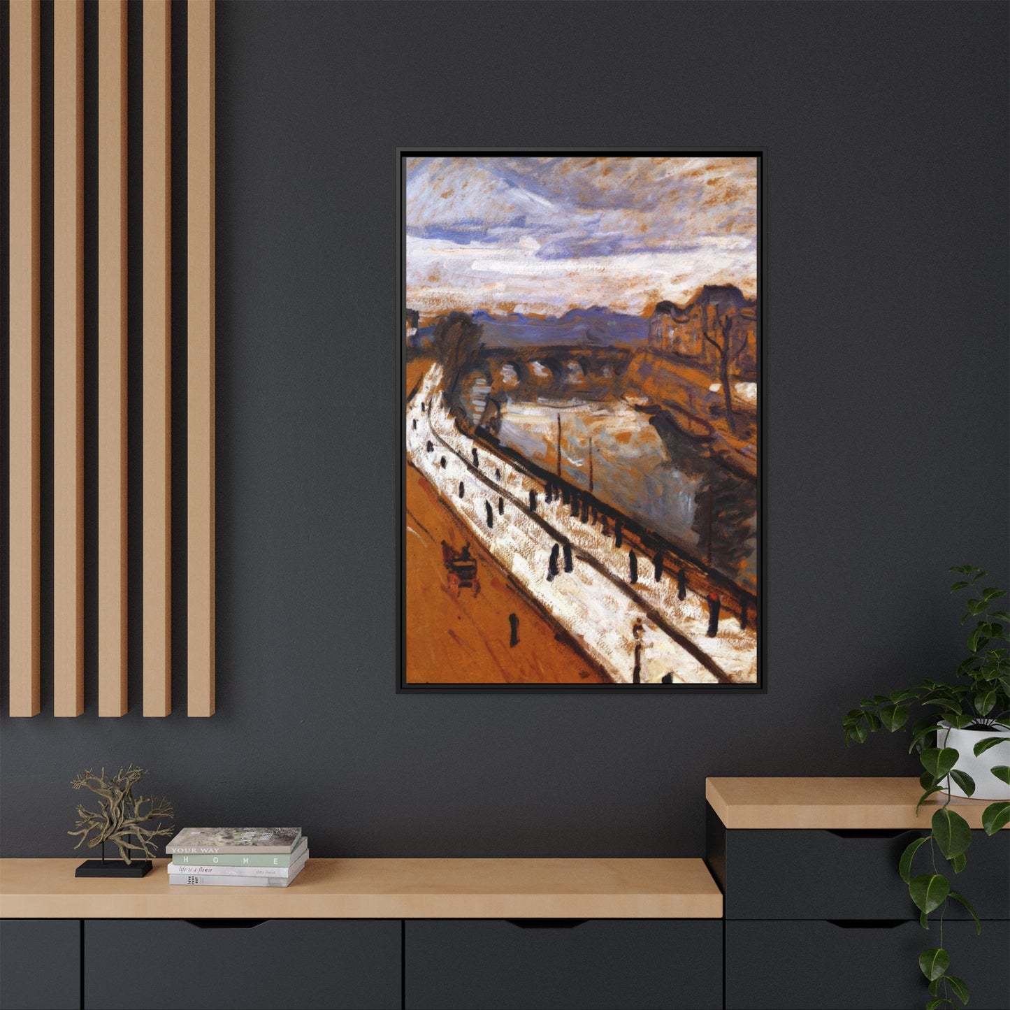 Marquet, Albert - Quai des Grands-Augustins (1905) - Matte Canvas, Framed