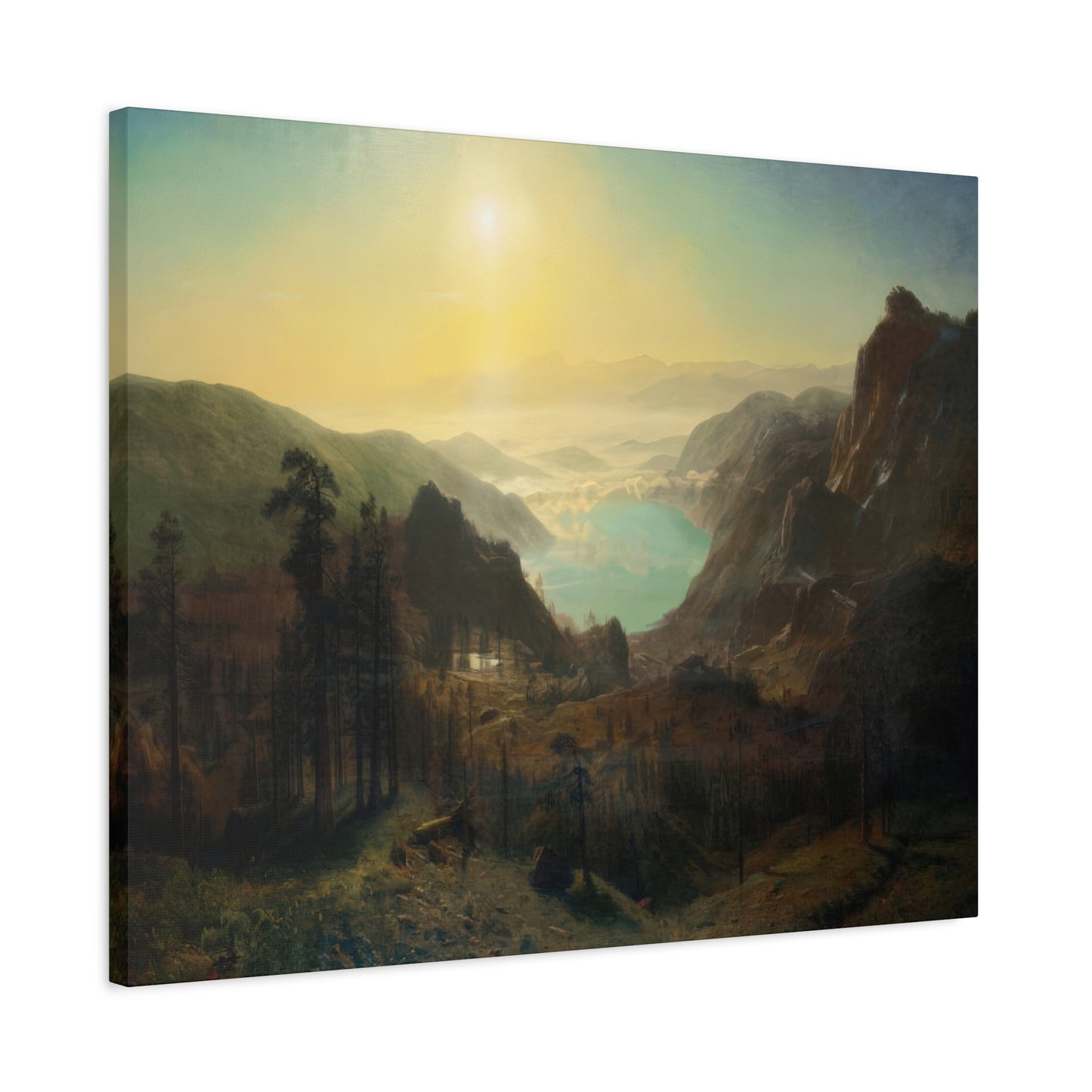 Bierstadt, Albert - Donner Lake from the Summit (1873) - Canvas Block, unframed