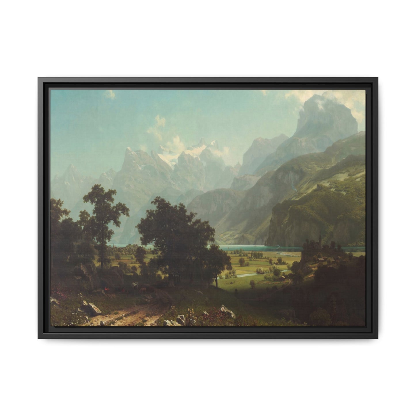 Bierstadt, Albert - Lake Lucerne (1858) - Matte Canvas, Framed