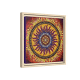 Solar Disc Mandala - Framed Canvas