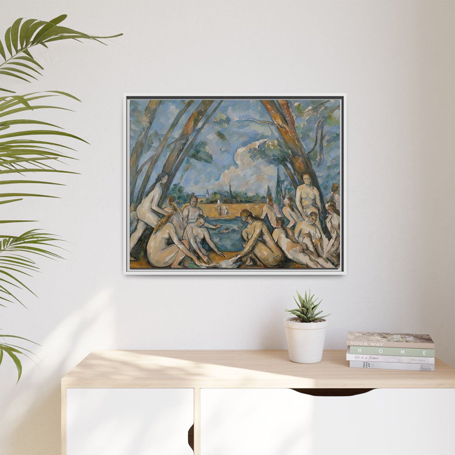 Cézanne, Paul - The Large Bathers (1906) - Matte Canvas, Framed