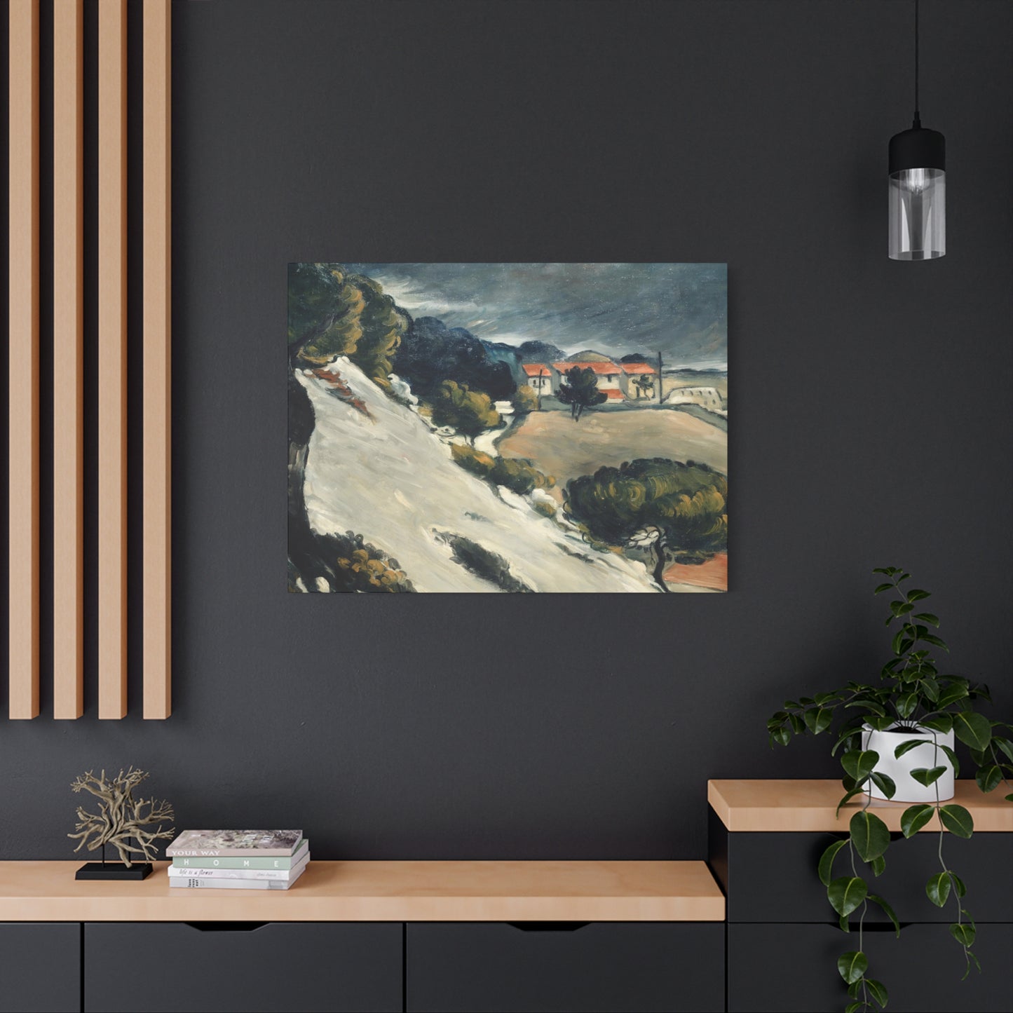 Cézanne, Paul - L’Estaque, Melting Snow (1870) - Canvas Block, unframed