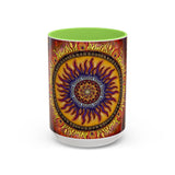 Solar Disc Mandala - Colorful Accent Mugs