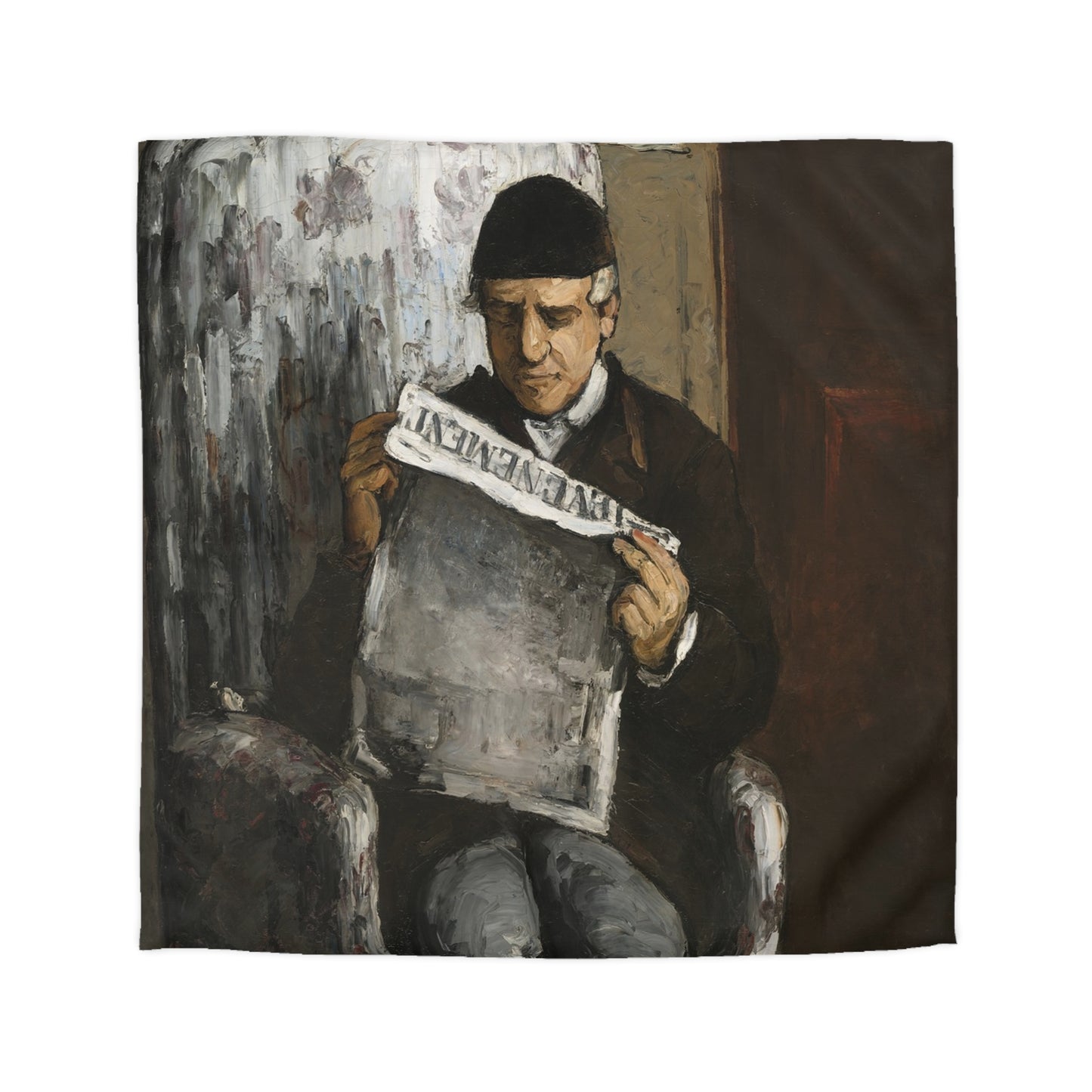 Cézanne, Paul - The Artist’s Father (1866) - Microfiber Duvet Cover