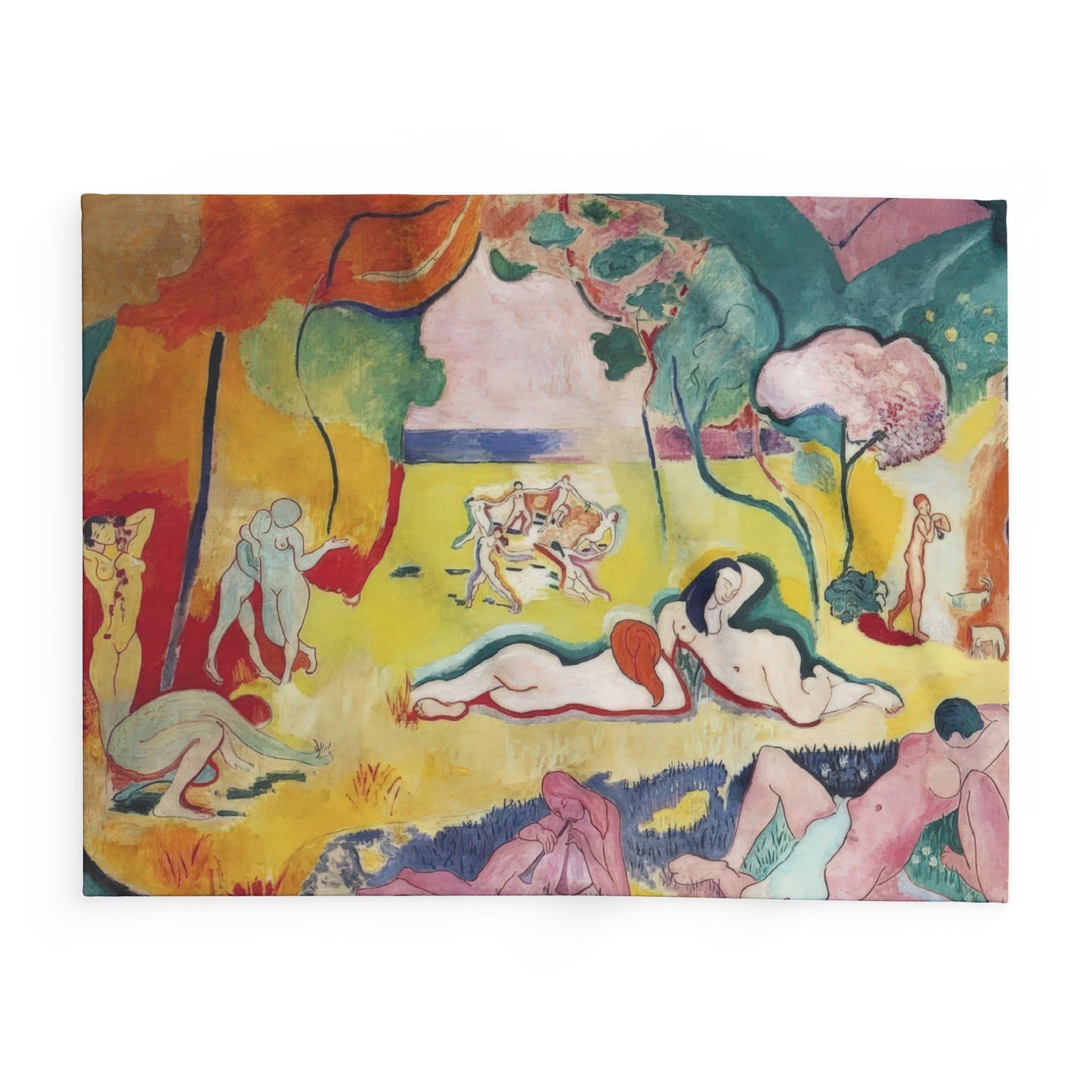 Matisse, Henri - The Joy of Life (1905) - Arctic Fleece Blanket