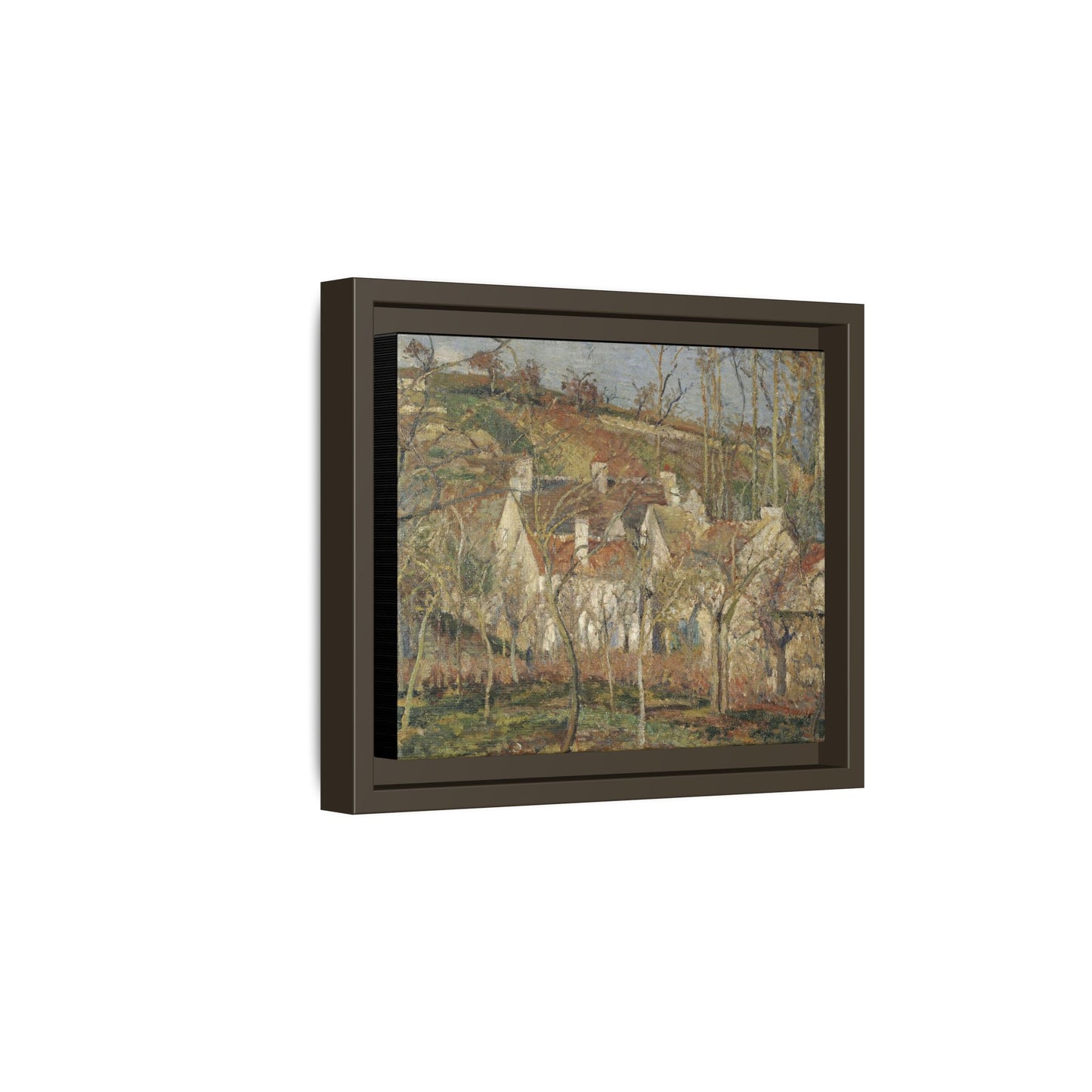 Pissarro, Camille - Red Roofs, Corner of a Village in Winter (1877) - Matte Canvas, Framed