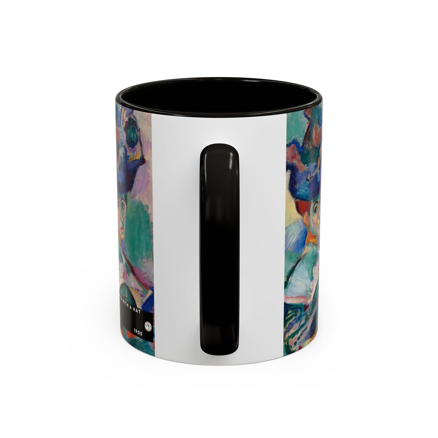 Matisse, Henri - Woman with a Hat (1905) - Colorful Accent Mugs