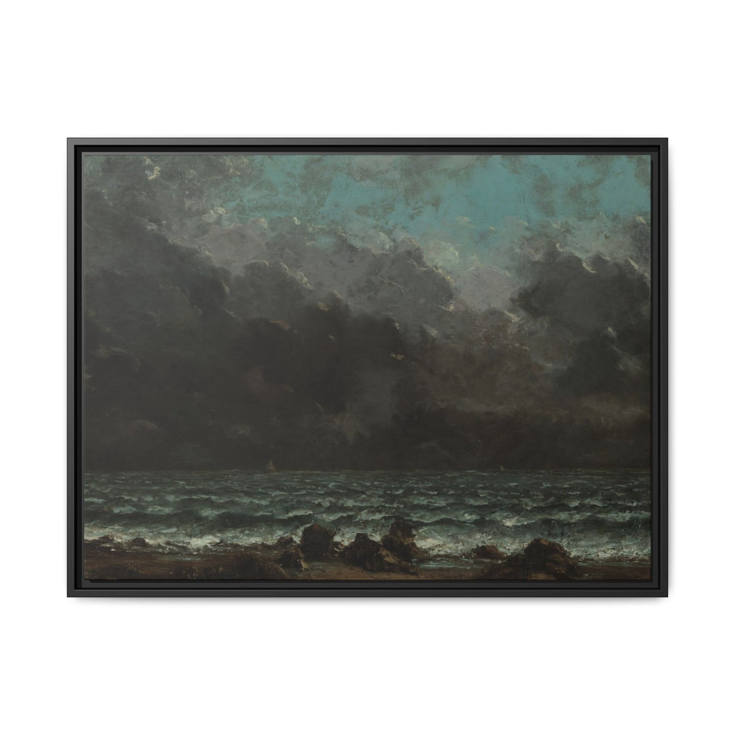 Courbet, Gustave - The Sea (1865) - Matte Canvas, Framed