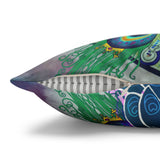 Melek Taus Mandala - Faux Suede Square Pillowcase