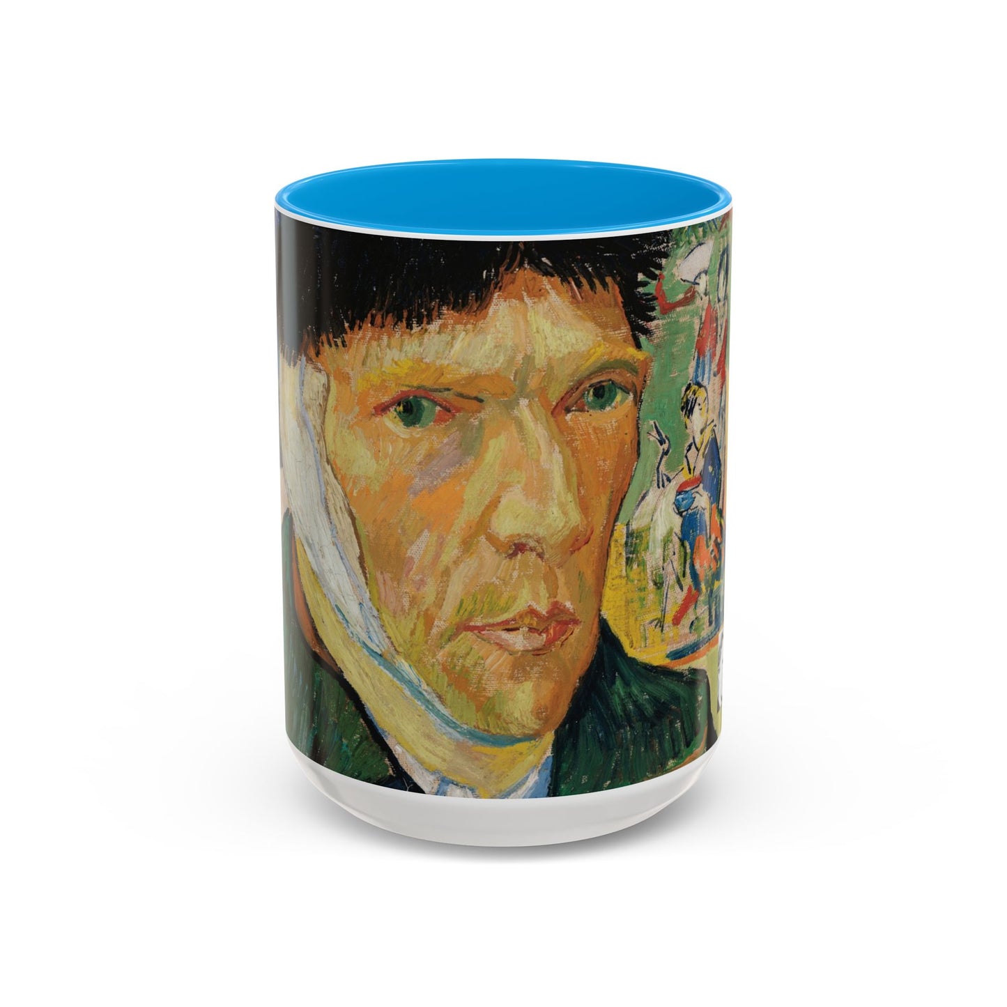Van Gogh, Vincent - Self Portrait with Bandaged Ear (1889) - Colorful Accent Mugs