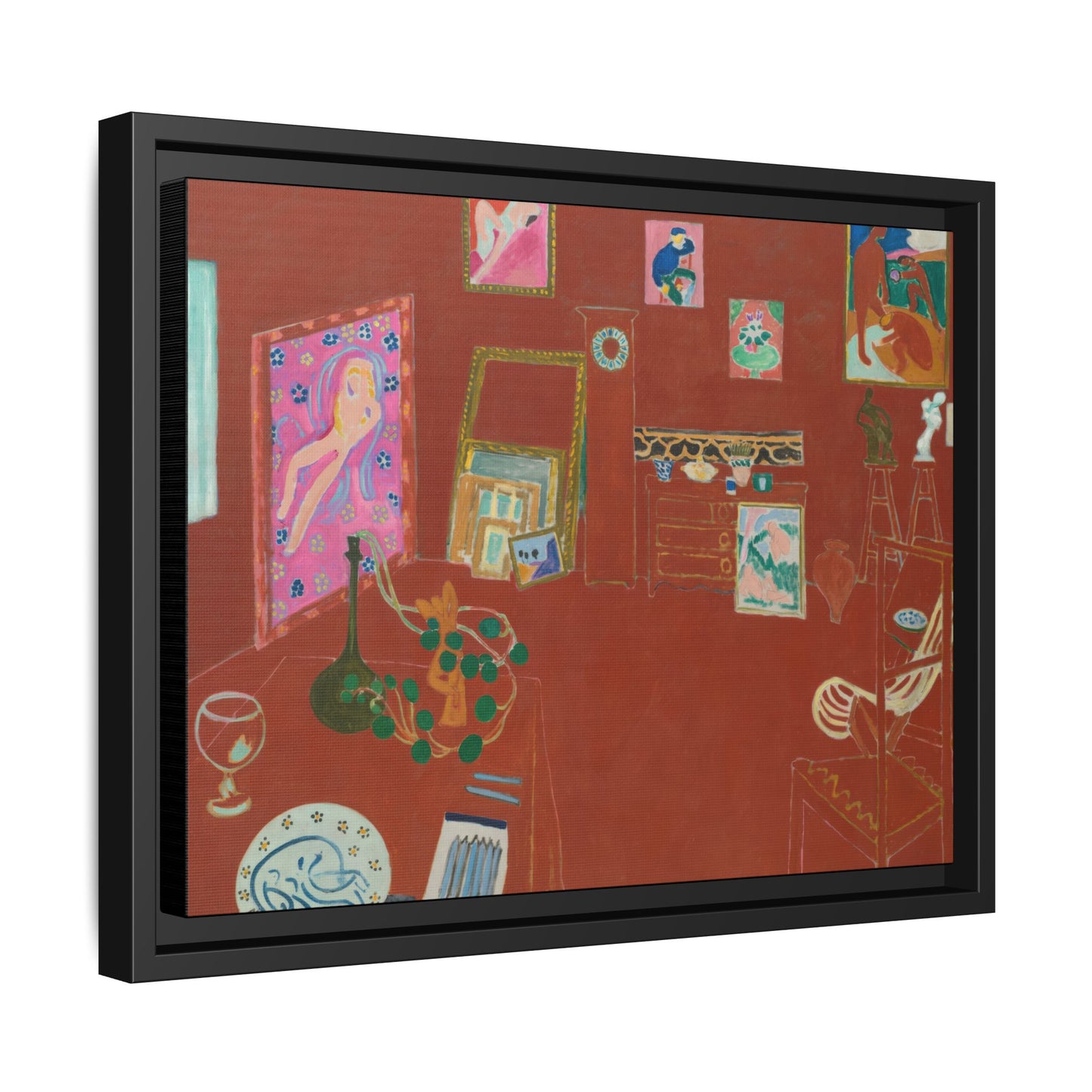 Matisse, Henri - The Red Studio (1911) - Matte Canvas, Framed