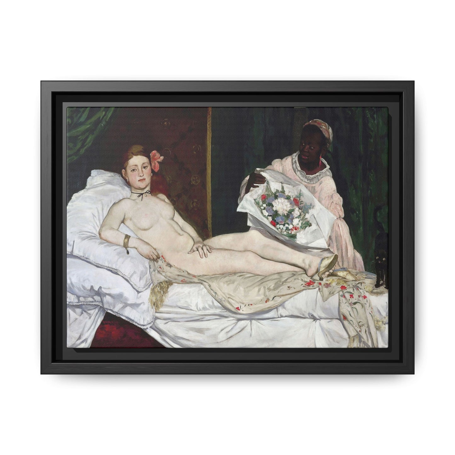 Manet, Édouard - Olympia (1870) - Matte Canvas, Framed