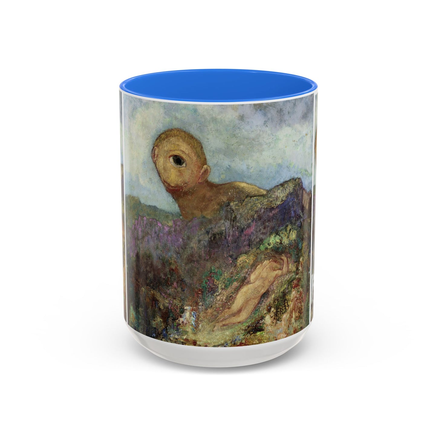Redon, Odilon - The Cyclops (1914) - Colorful Accent Mugs
