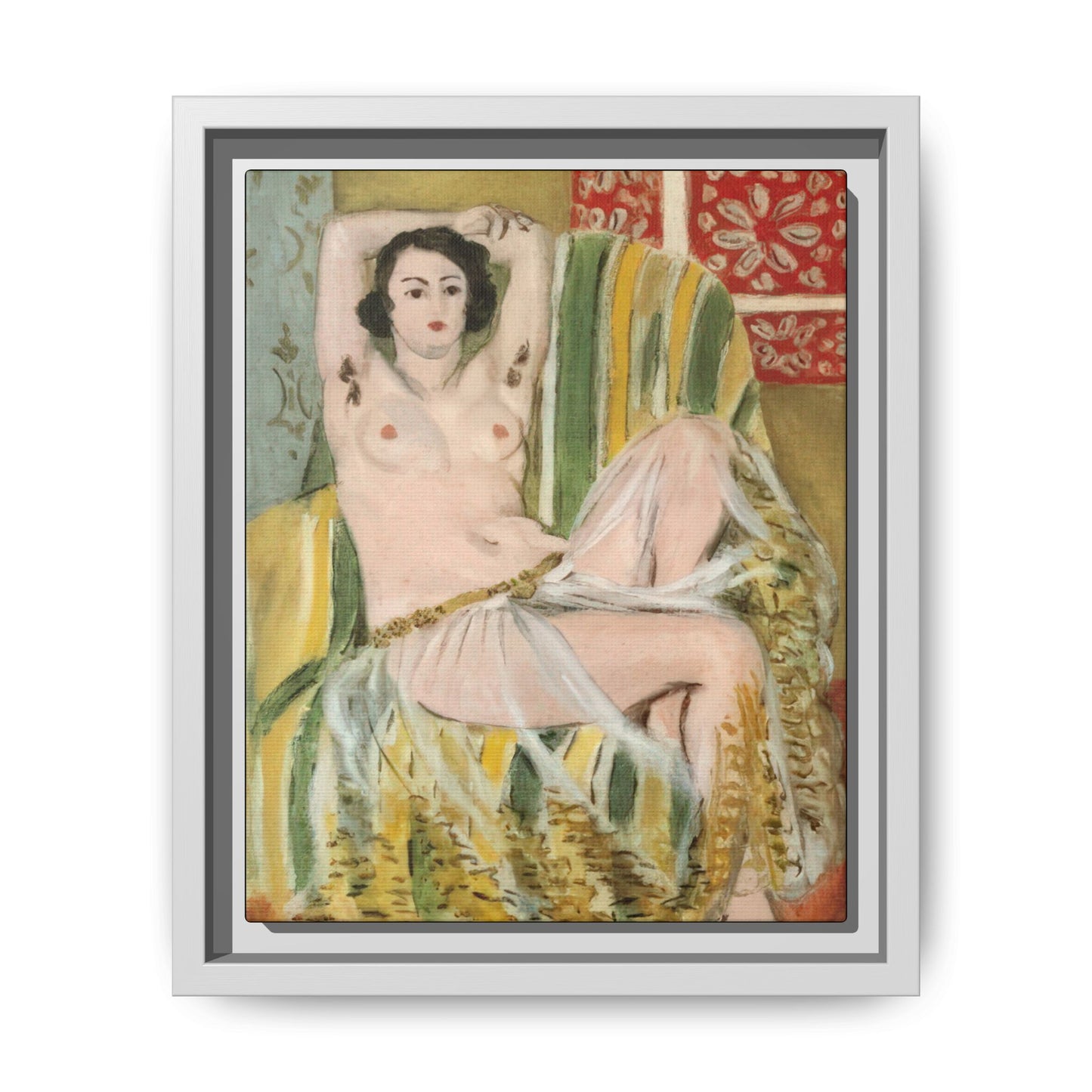 Matisse, Henri - Odalisque with Raised Arms (1923) - Matte Canvas, Framed