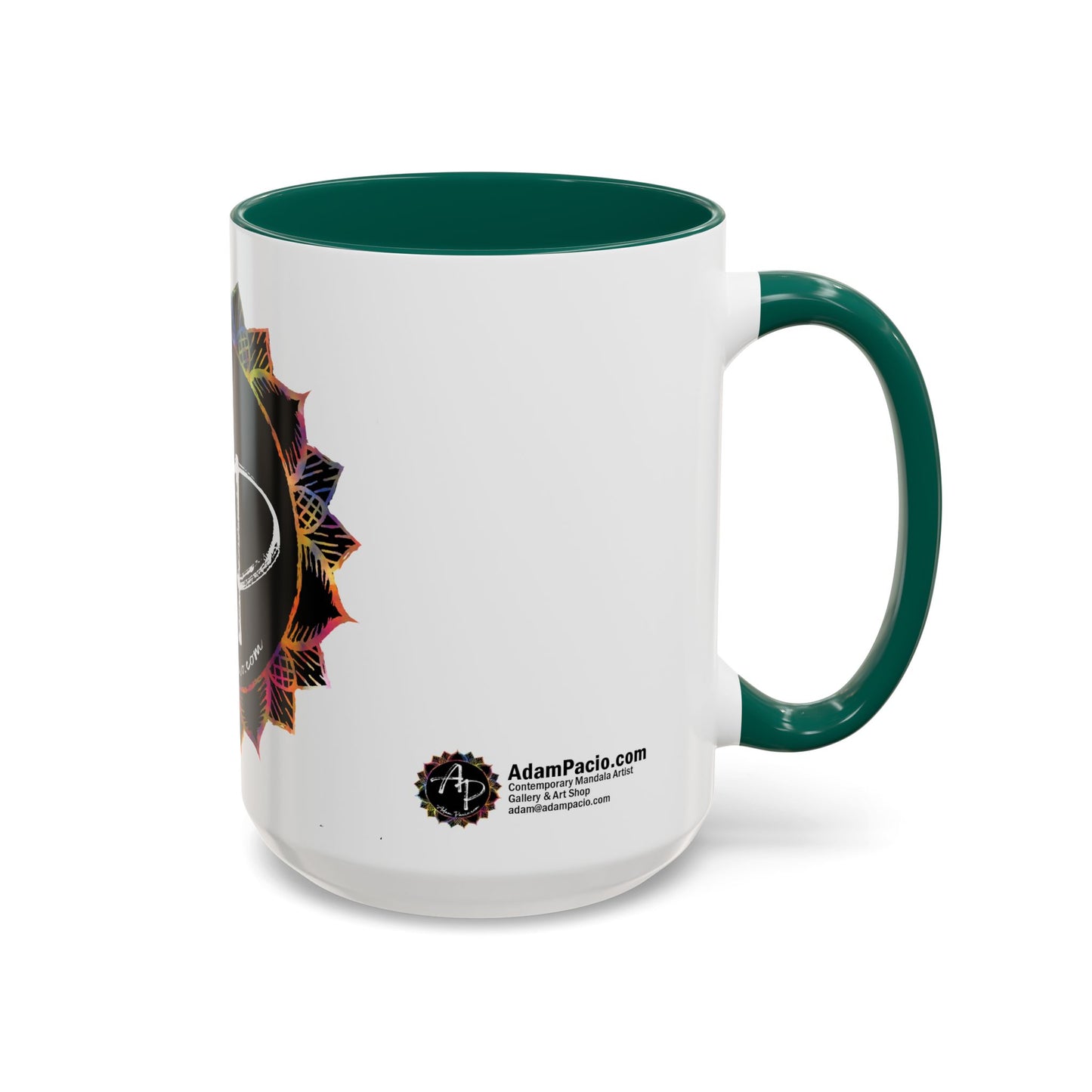 AdamPacio.com - Black Logo - Colorful Accent Mugs