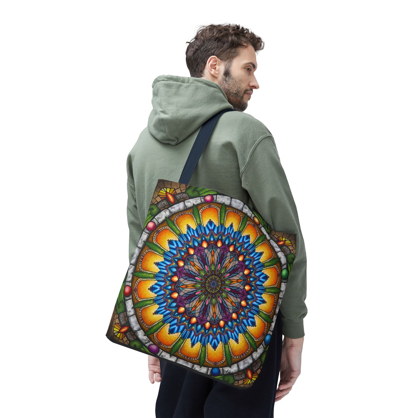 Pacio, Adam - Emerald Arrows Mandala - Tote Bag