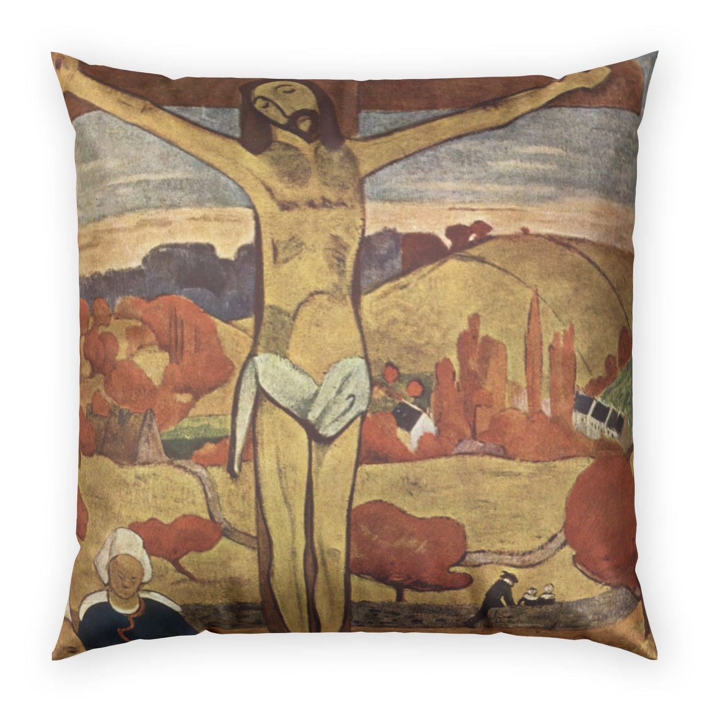 Gauguin, Paul - The Yellow Christ (1889) - Poly Velvet Pillow