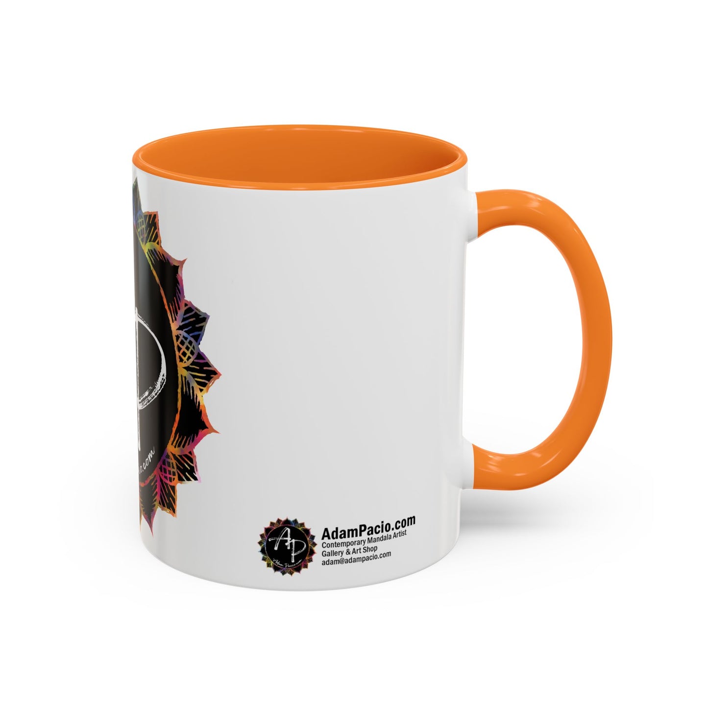 AdamPacio.com - Black Logo - Colorful Accent Mugs