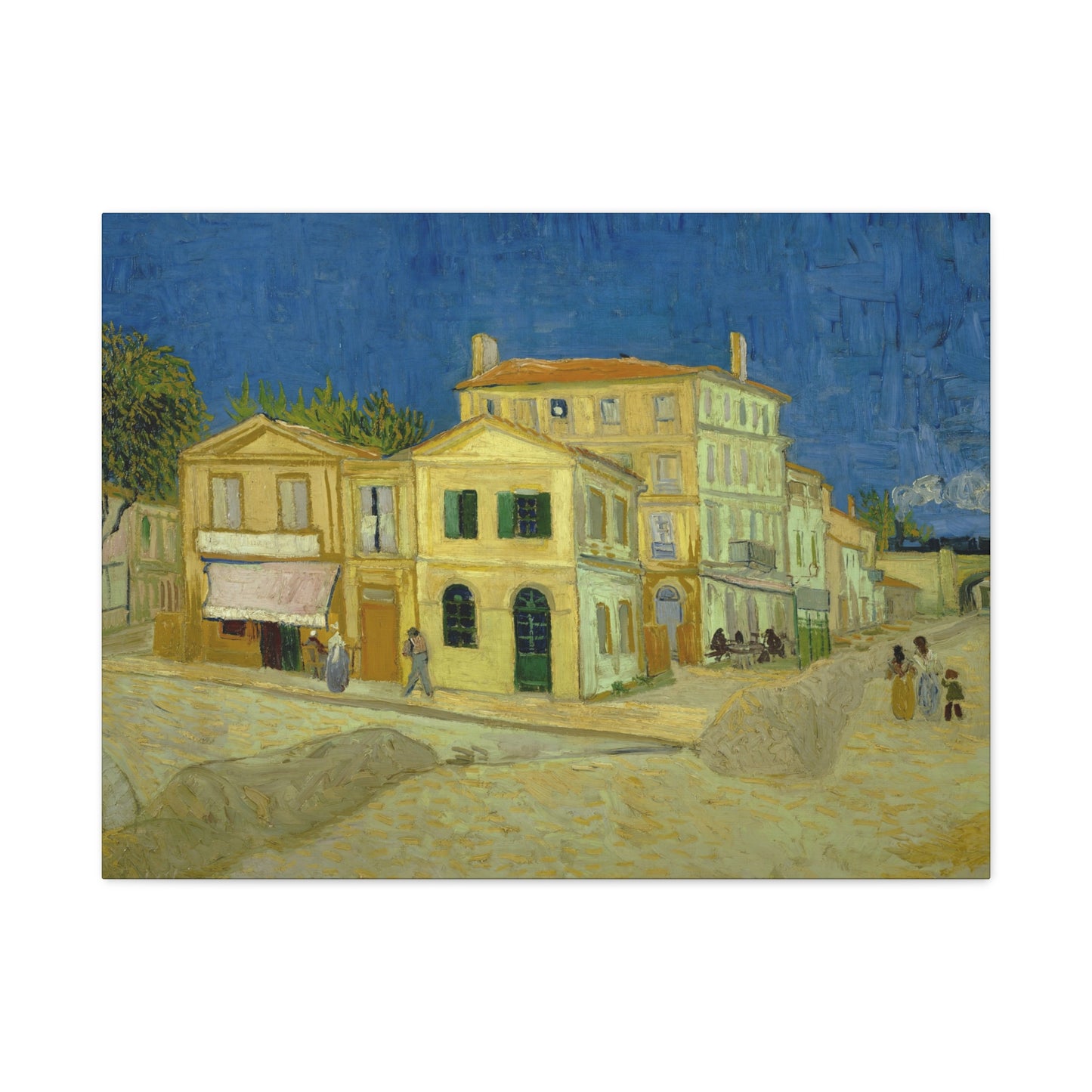 Van Gogh, Vincent - The Yellow House (1888)- Canvas Block, unframed