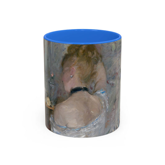 Morisot, Berthe - Woman at Her Toilette (1880) - Colorful Accent Mugs