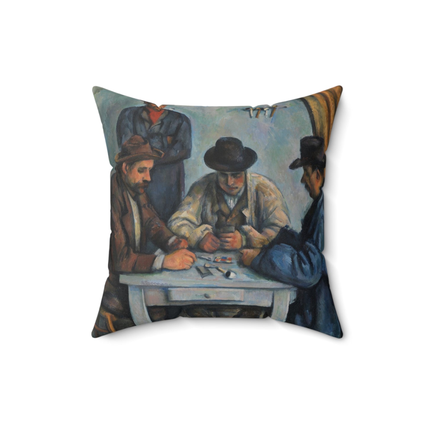 Cézanne, Paul - The Card Players (1892) - Suede Square Pillow