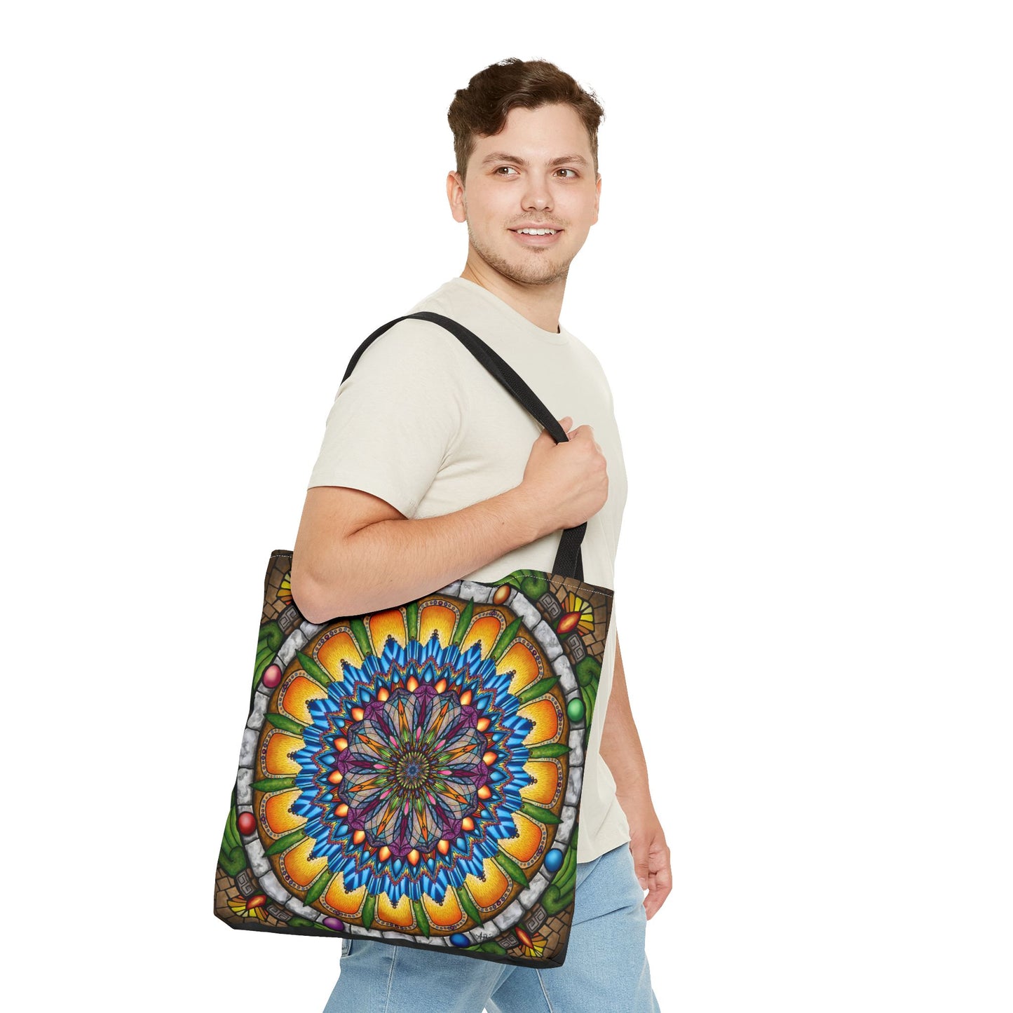 Pacio, Adam - Emerald Arrows Mandala - Tote Bag