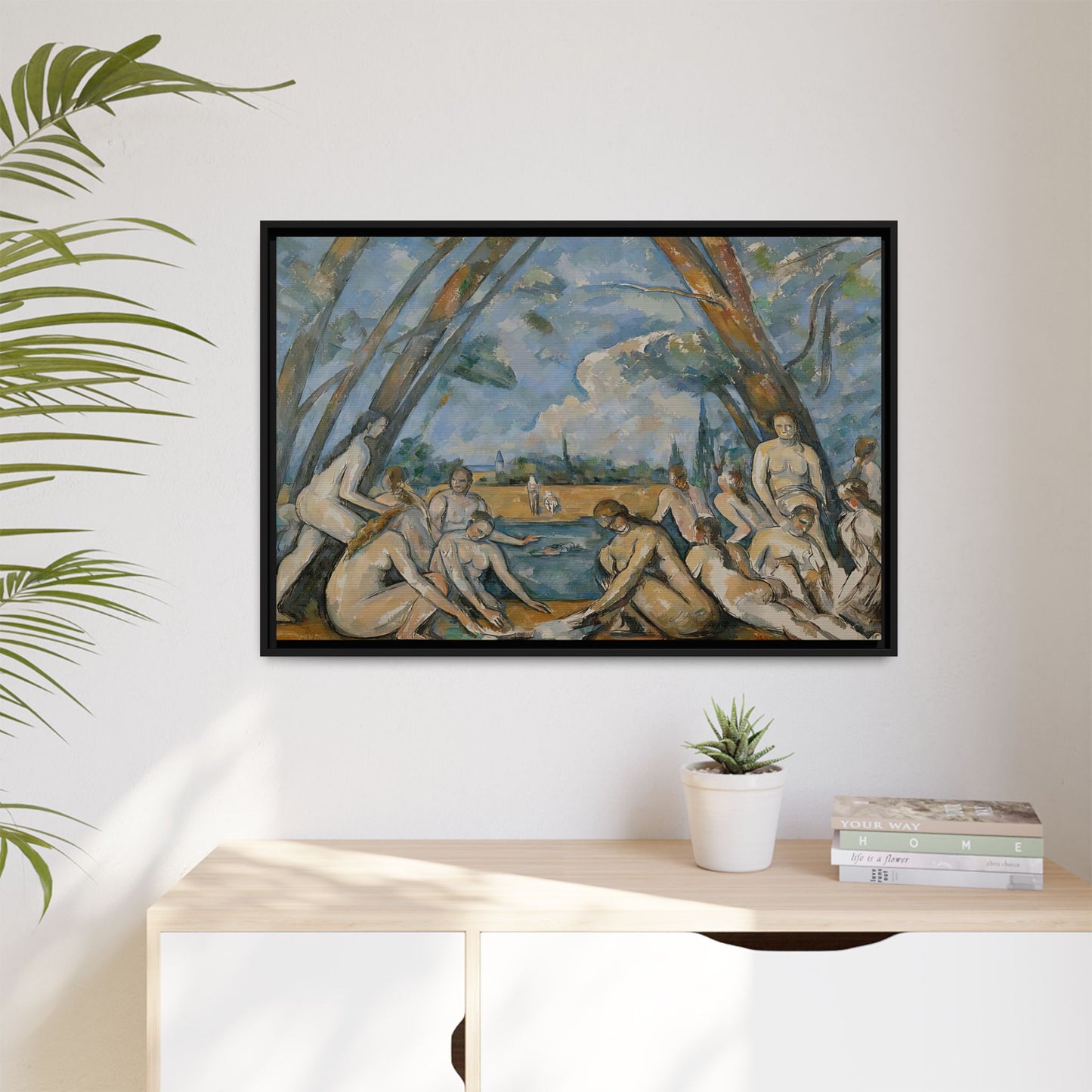 Cézanne, Paul - The Large Bathers (1906) - Matte Canvas, Framed