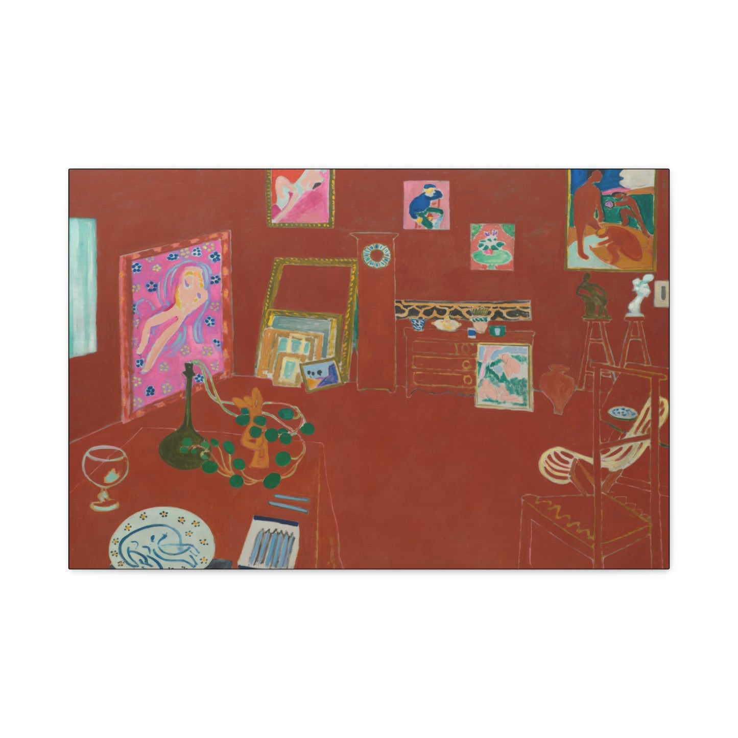 Matisse, Henri - The Red Studio (1911) - Canvas Block, unframed