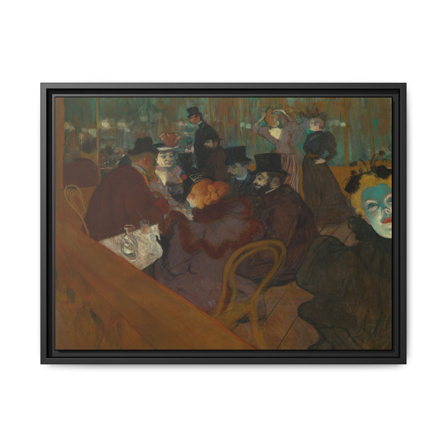 Toulouse-Lautrec, Henri - At the Moulin Rouge (1892) - Matte Canvas, Framed