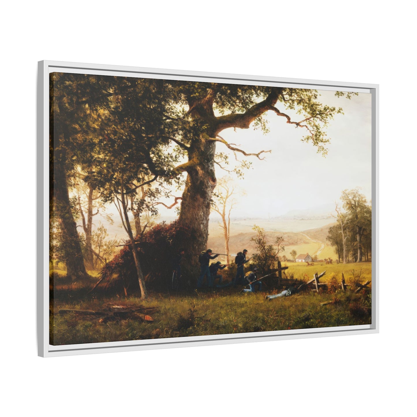 Bierstadt, Albert -  Guerrilla Warfare (1861) - Matte Canvas, Framed